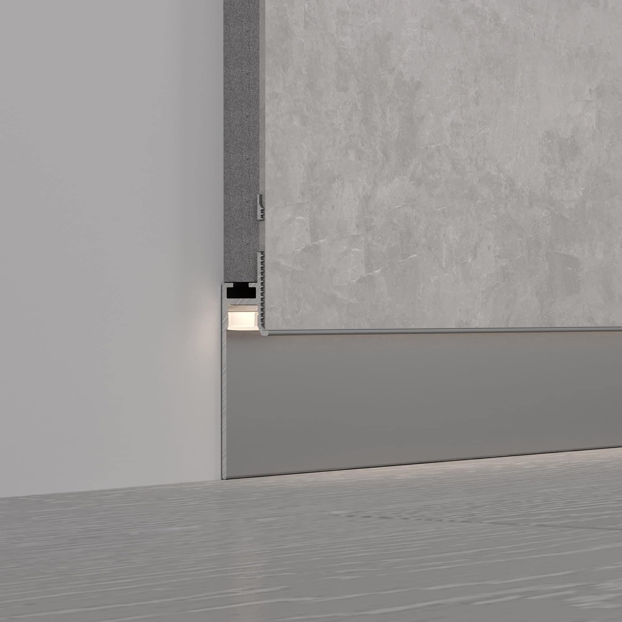 Профиль PLINTUS-FANTOM-H35-2000 ANOD (Arlight, Алюминий) 048687 — фото 4