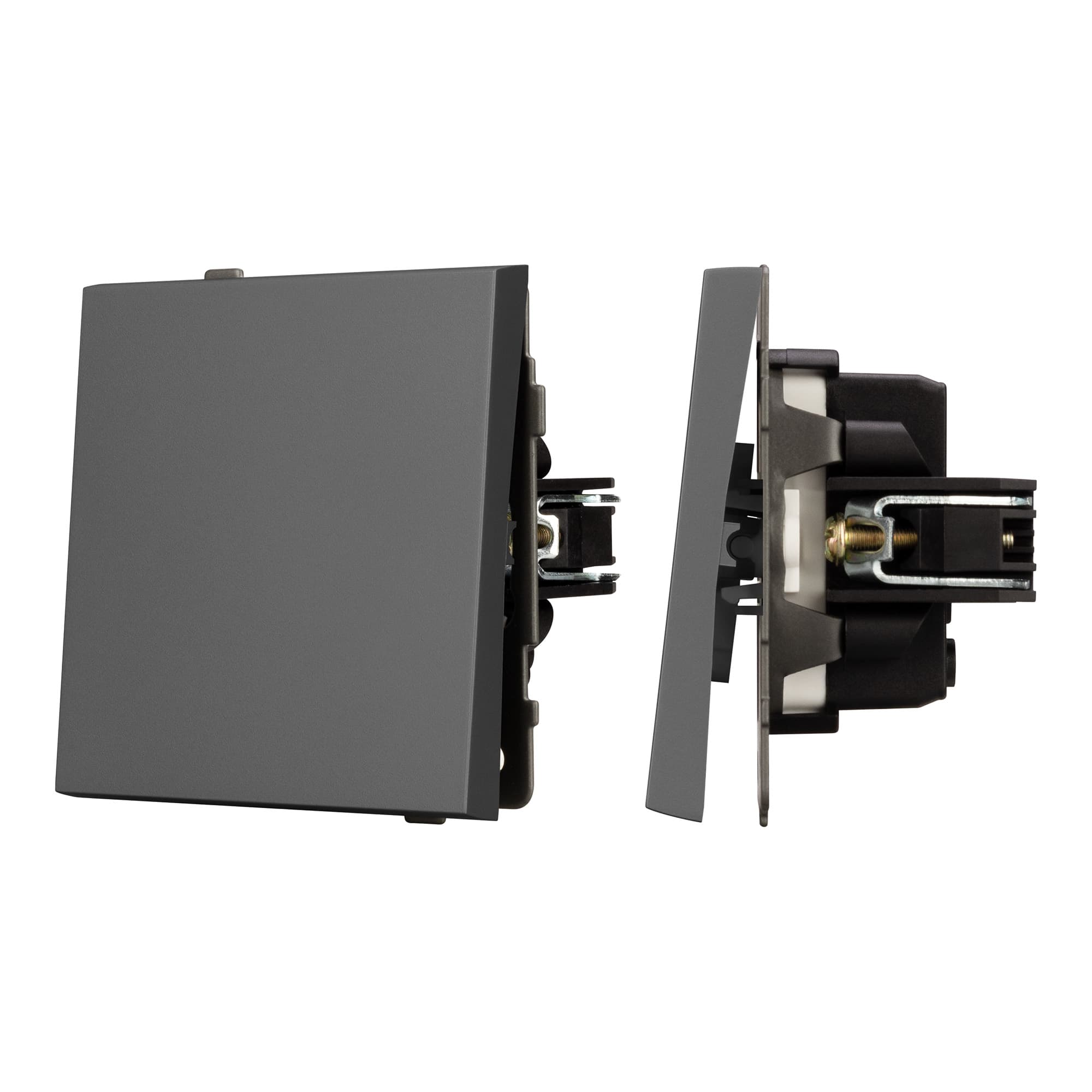 Механизм звонкового выключателя SWT-TENDO-MKR1-SFPL-GR (230V, 10A) (Arlight, Матовый графитовый) 054589