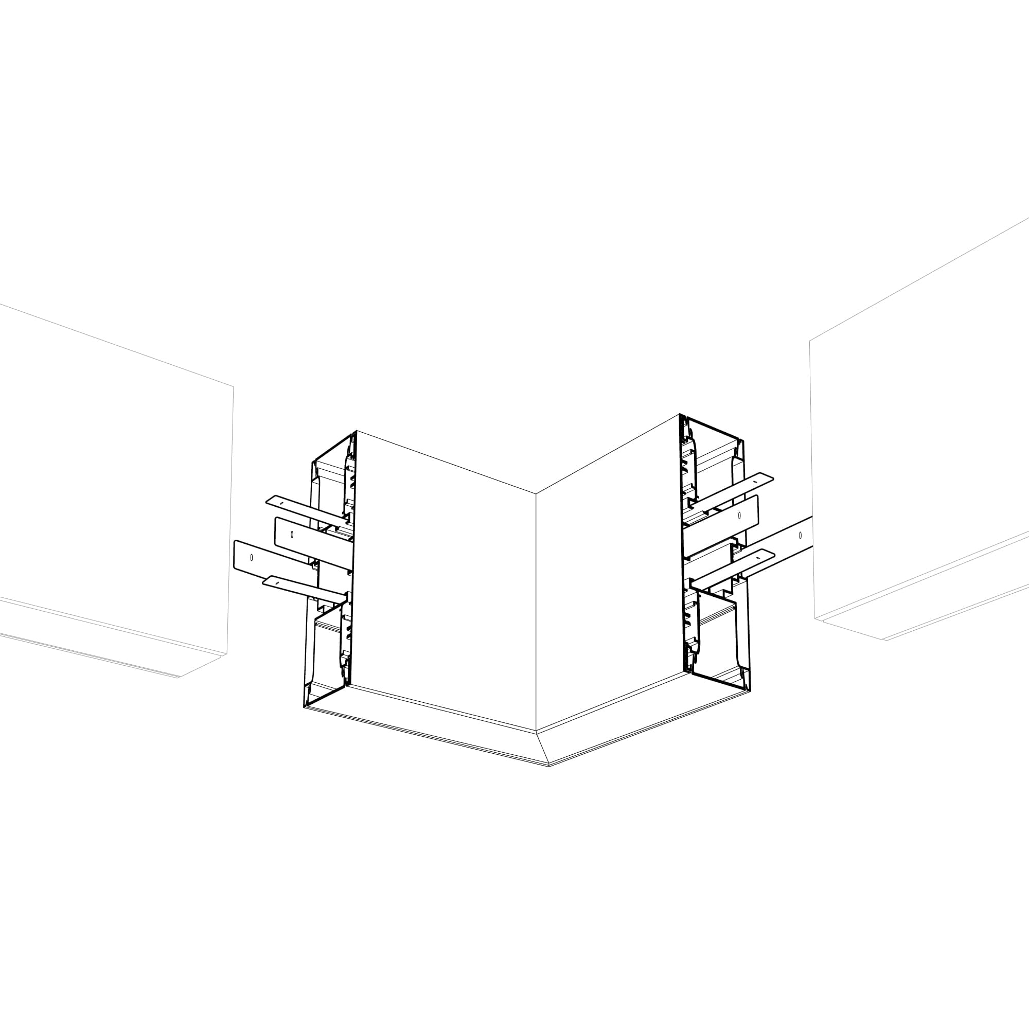 Угол S2-WALL-X2-H128-L90N внутренний (Arlight, Металл) 021288 Arlight — фото 2