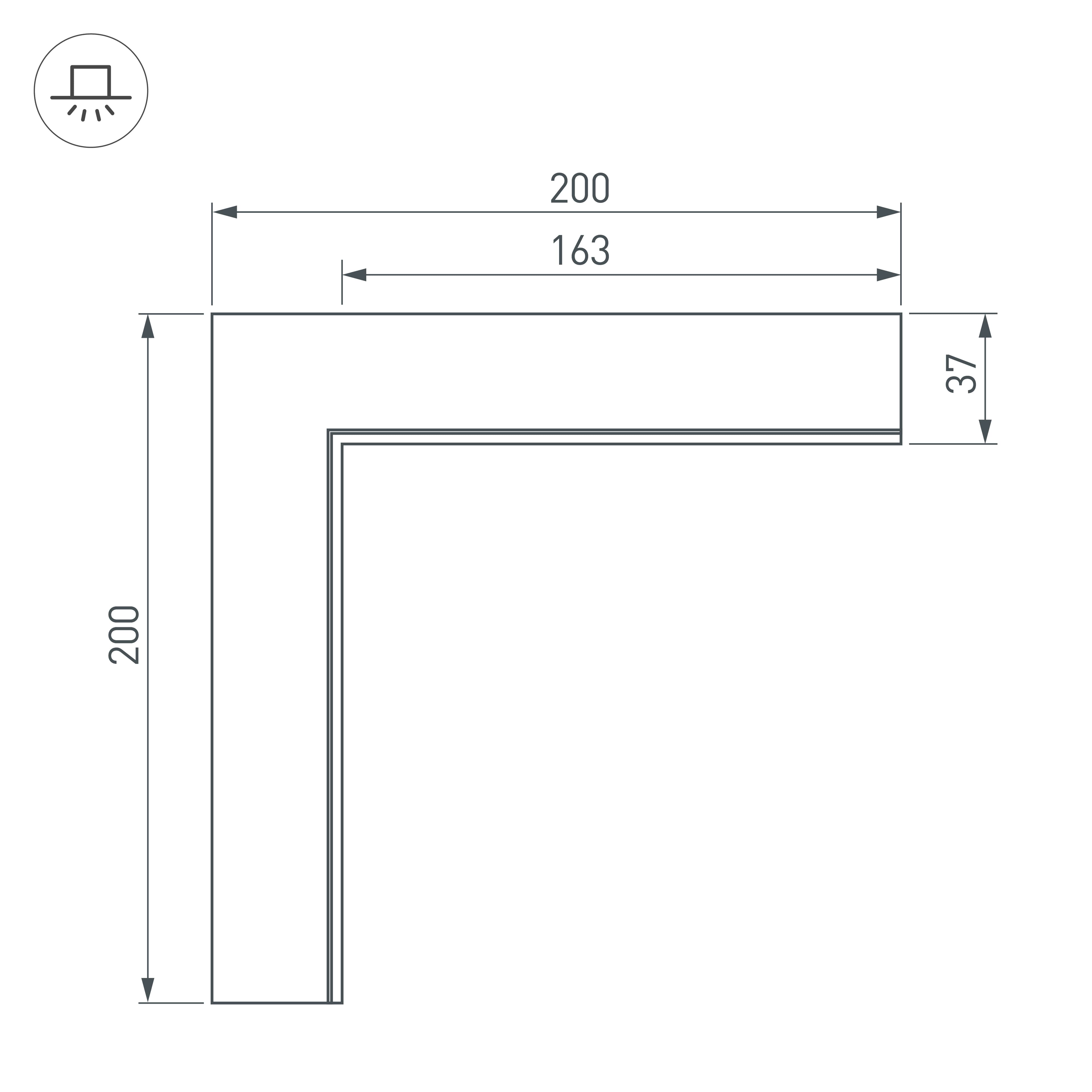 Угол SL-LINIA32-FANTOM внутренний (Arlight, Металл) 030095 — фото 2