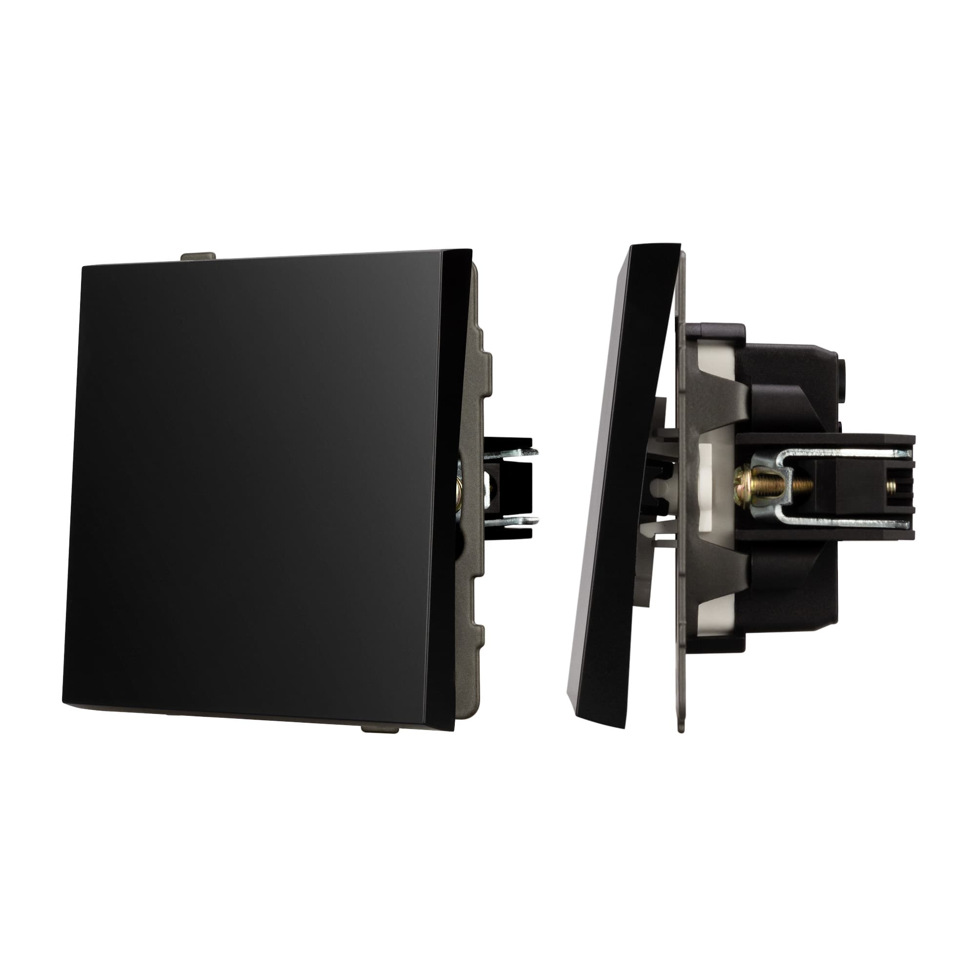 Механизм выключателя одноклавишный непроходной SWT-TENDO-MK01-PL-BK (230V, 10A) (Arlight, Черный) 054035