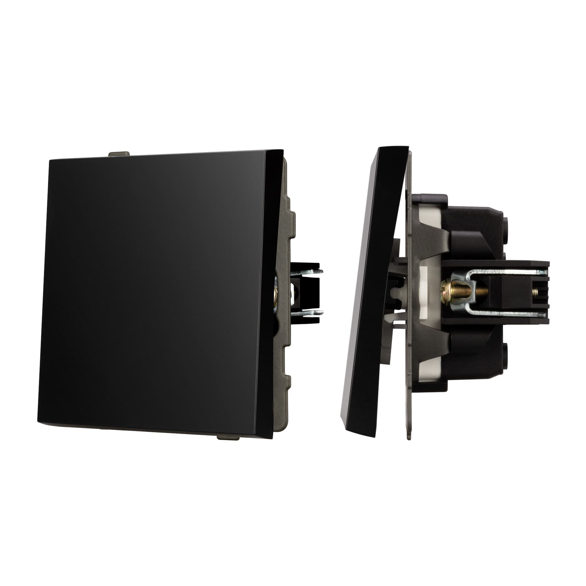 Механизм выключателя одноклавишный проходной SWT-TENDO-MKP1-PL-BK (230V, 10A) (Arlight, Черный) 054041