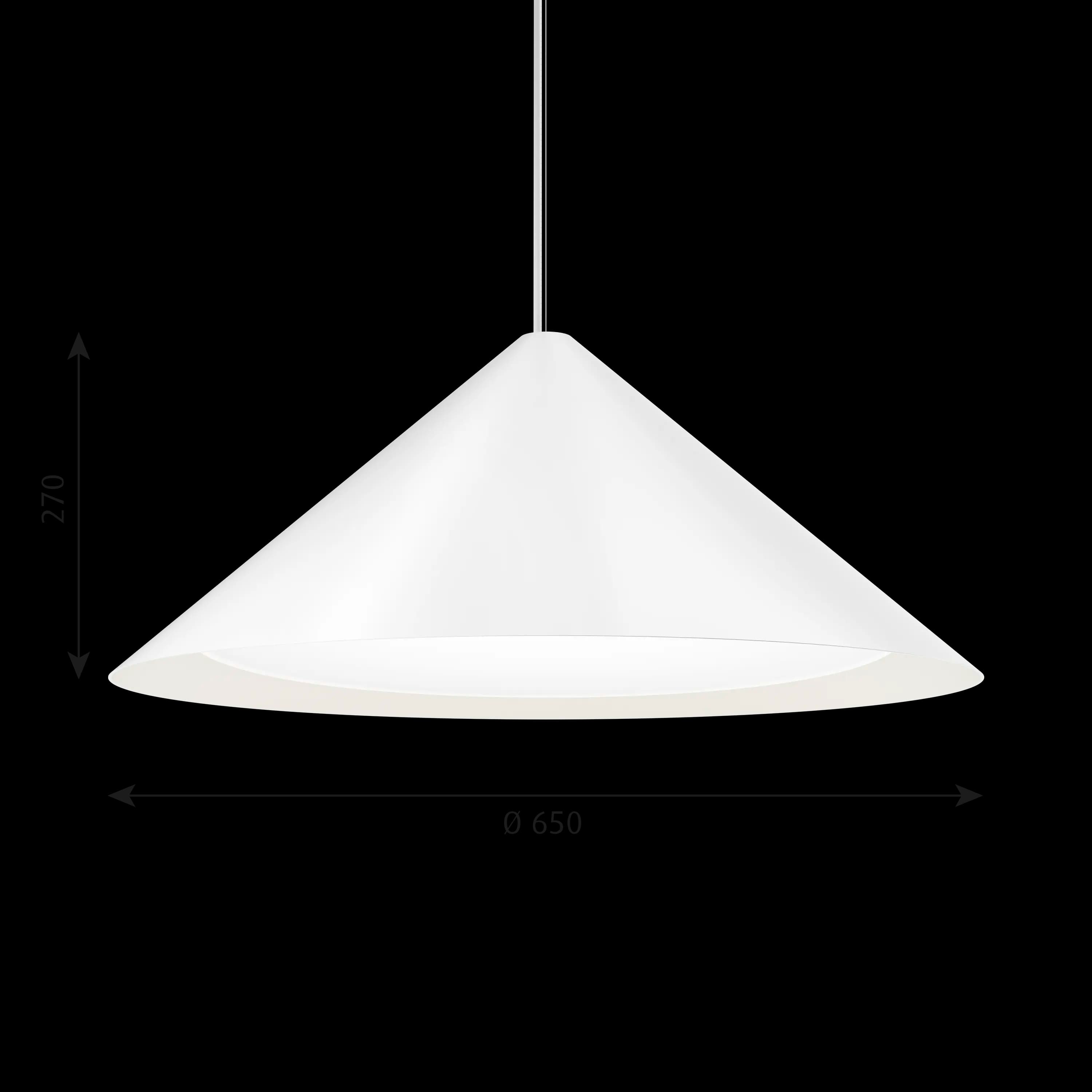 Louis Poulsen Keglen Pendant White Ø 650 — фото 4