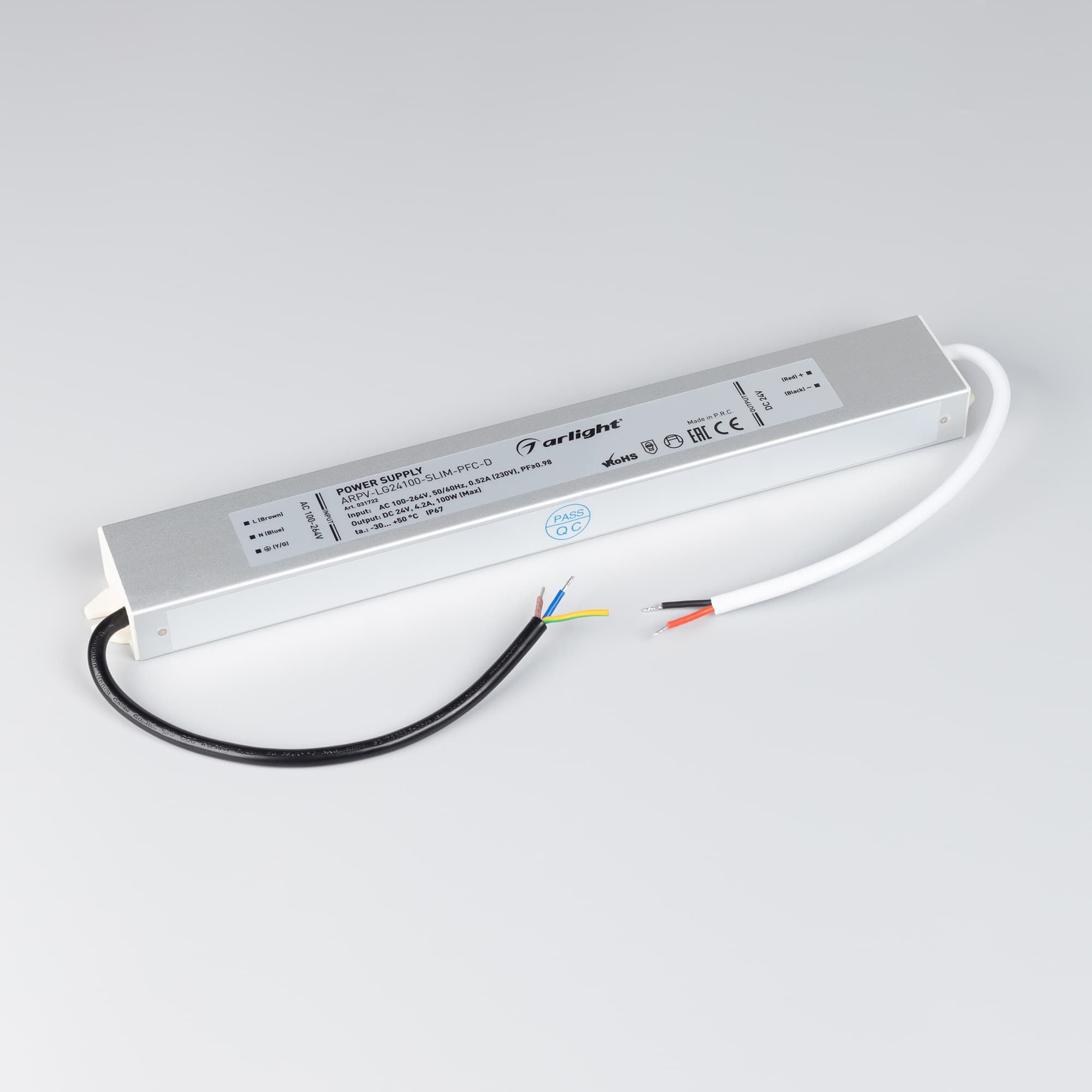 Блок питания ARPV-LG24100-SLIM-PFC-D (24V, 4.2A, 100W) (Arlight, IP67 Металл, 5 лет) 031722 Arlight — фото 2