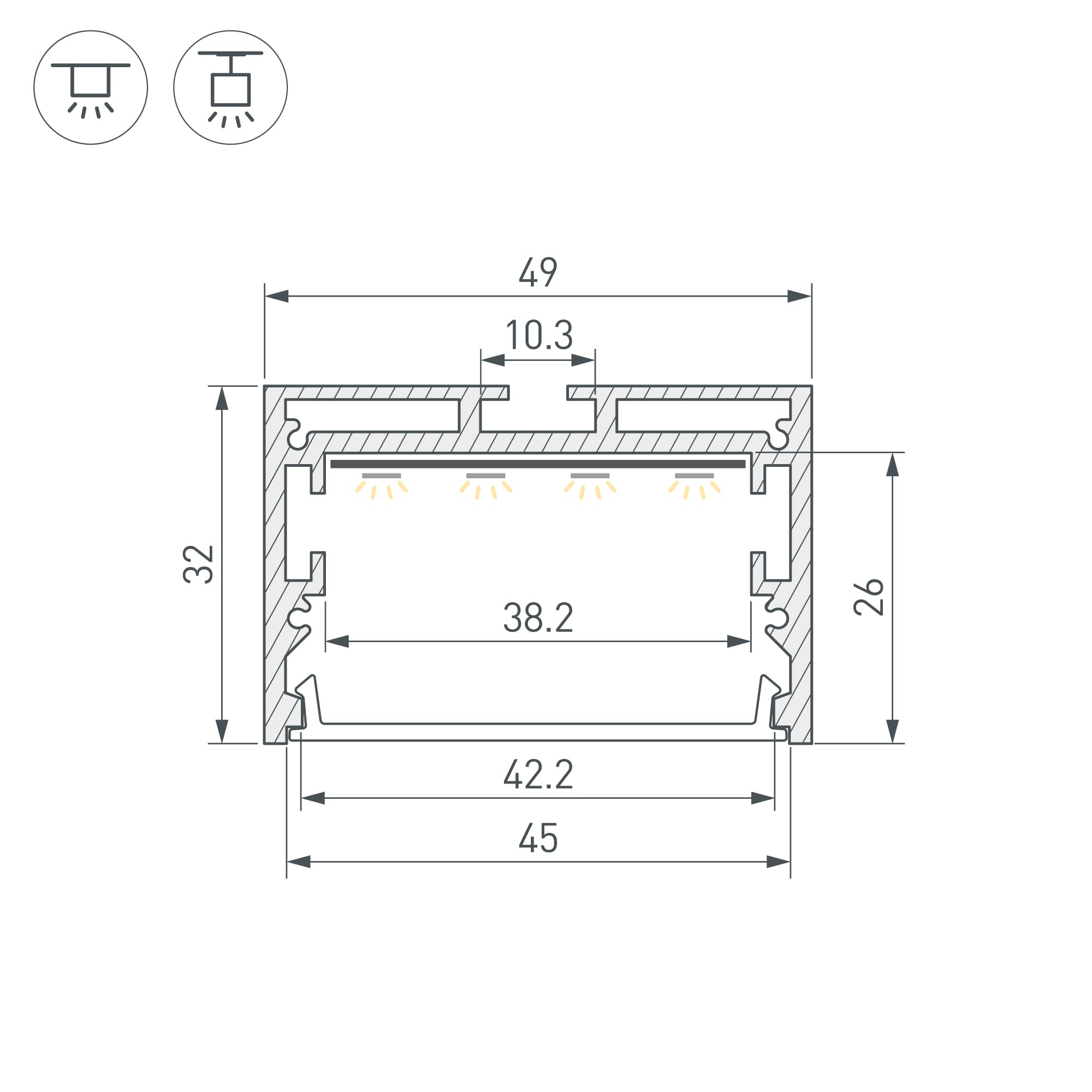 Профиль SL-LINE-4932-2000 BLACK (BY) (Arlight, Алюминий) 062589 Arlight — фото 3