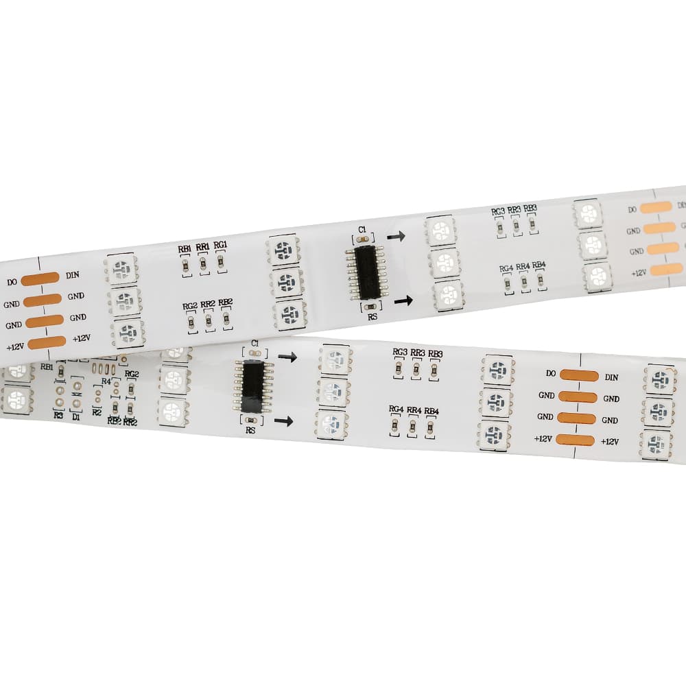 Светодиодная лента SPI-5000SE 12V RGB (5060, 480 LED x3,1812) (Arlight, Закрытый, IP65) 024149