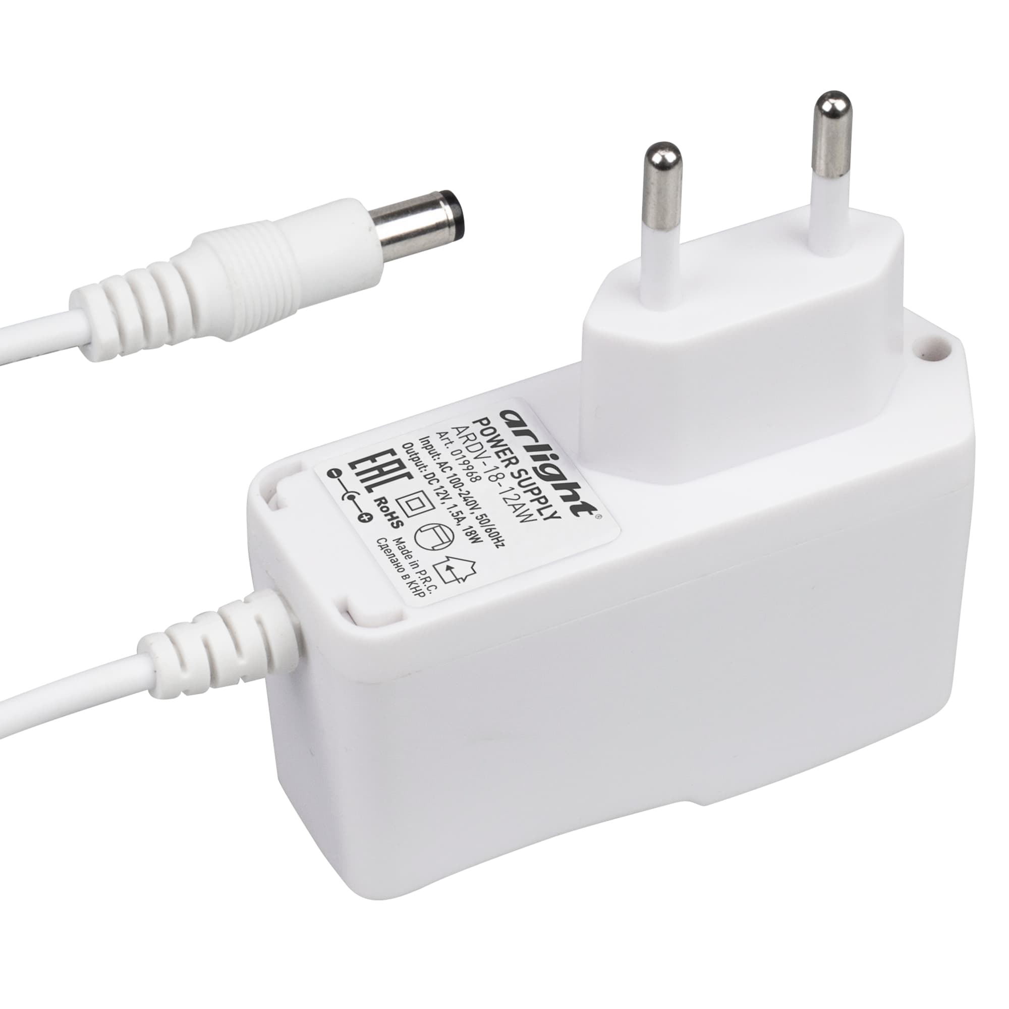 Блок питания ARDV-18-12AW (12V, 1,5A, 18W) (Arlight, Адаптер, 2 года) 019968 Arlight