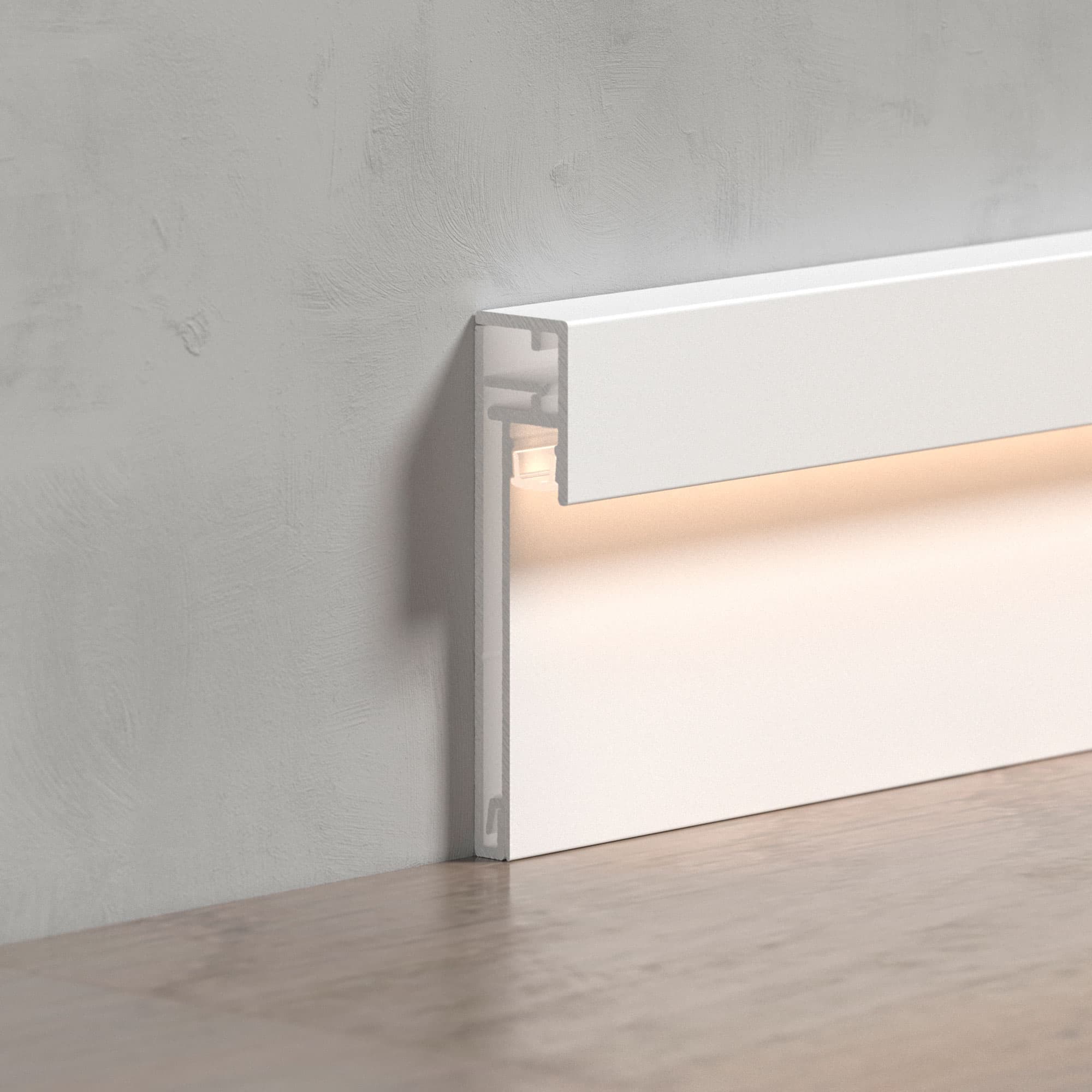 Профиль PLINTUS-H54B-2000 WHITE (Arlight, Алюминий) 046141 — фото 6