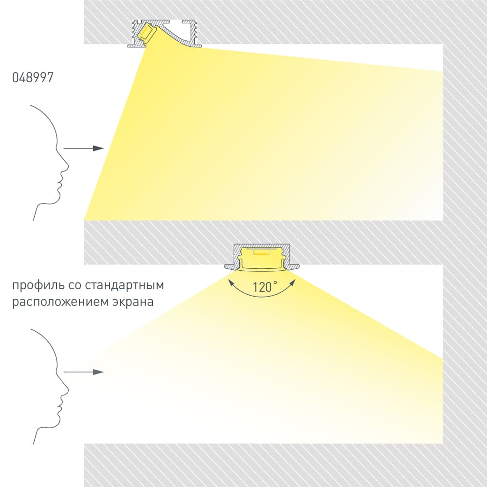 Профиль SL-BEVEL-W21-F-2000 ANOD BLACK (Arlight, Алюминий) 048997 — фото 4