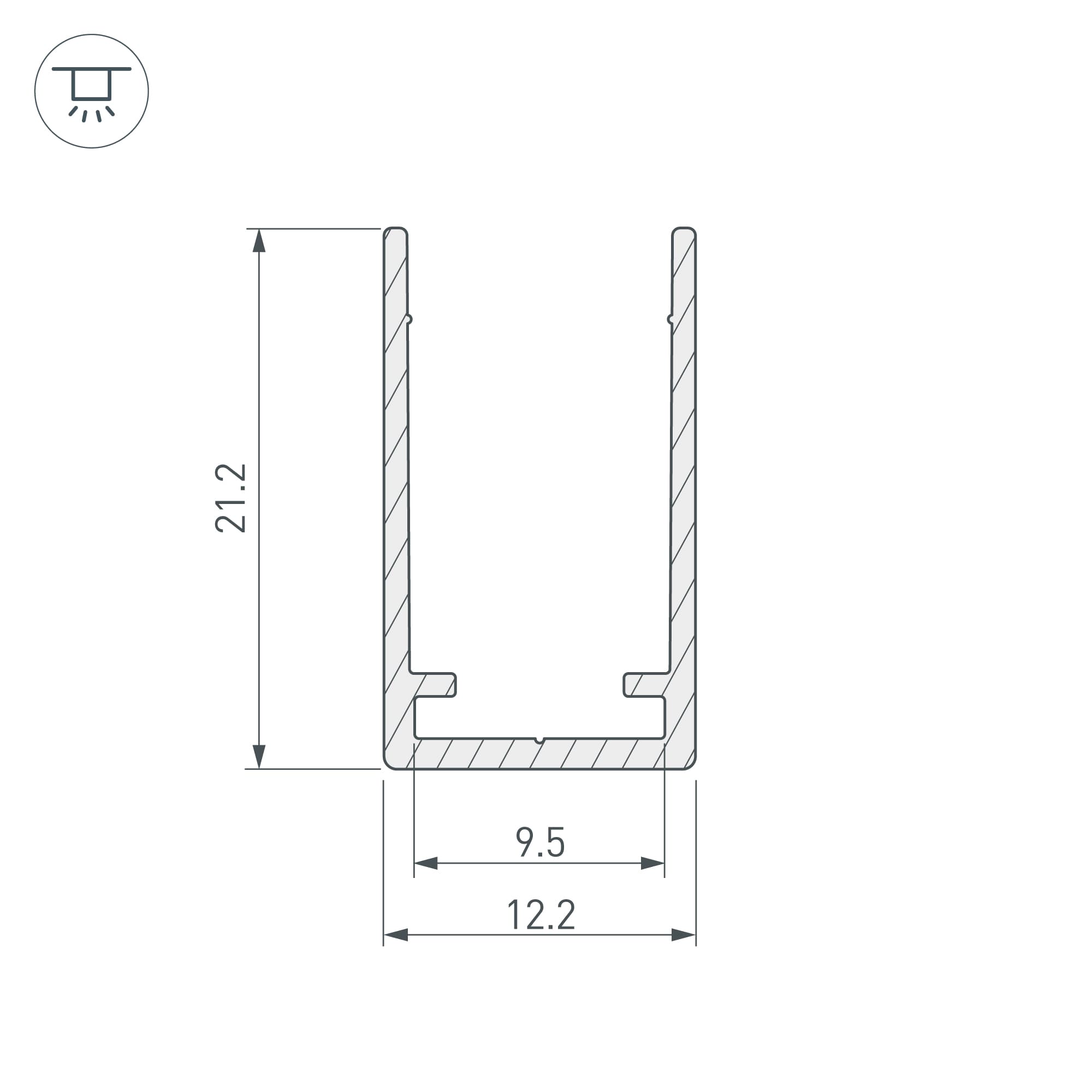 Профиль-держатель WPH-FLEX-H18-HR-1000 (Arlight, Металл) 029155 Arlight — фото 2