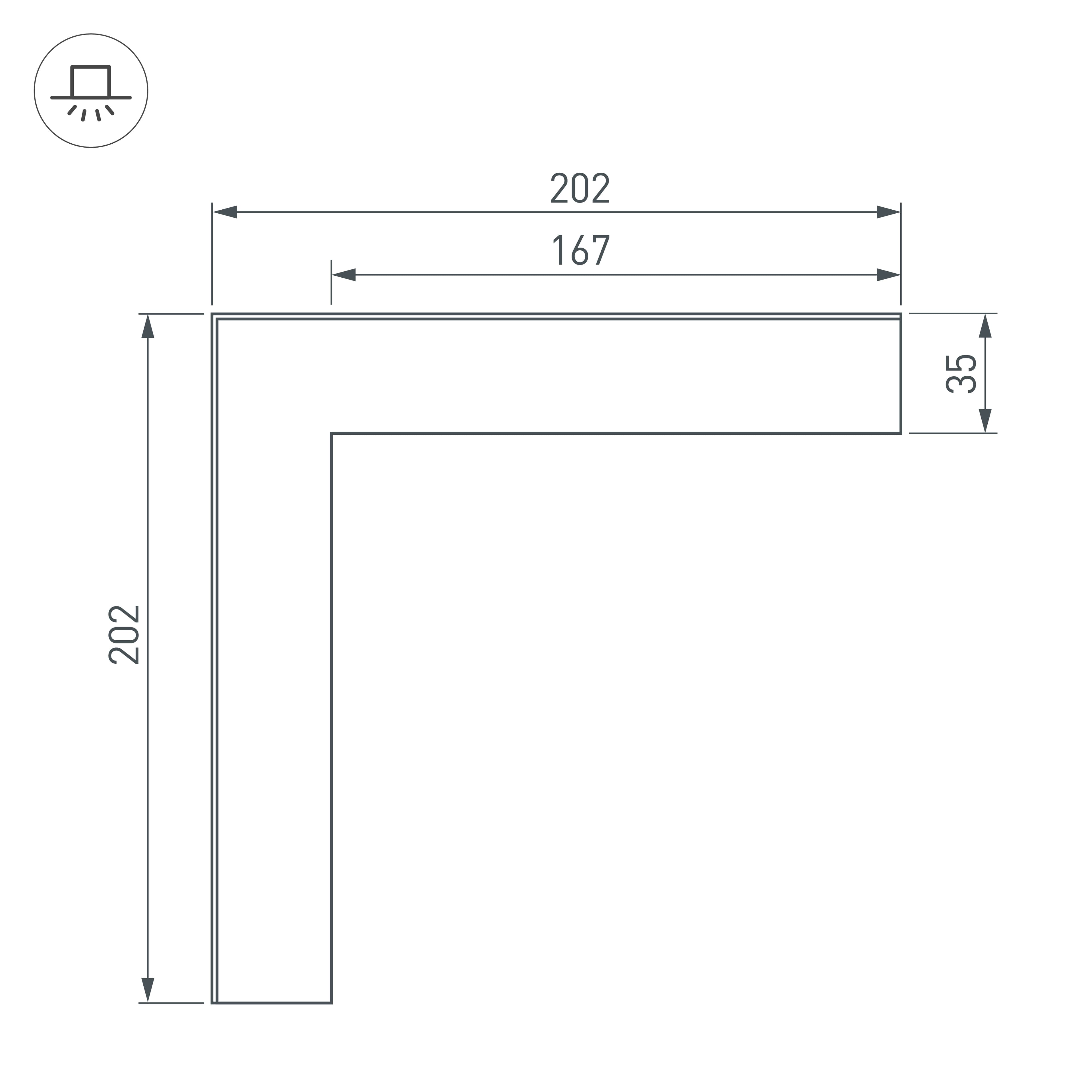 Угол SL-LINIA65-F внешний (Arlight, Металл) 030125 — фото 3