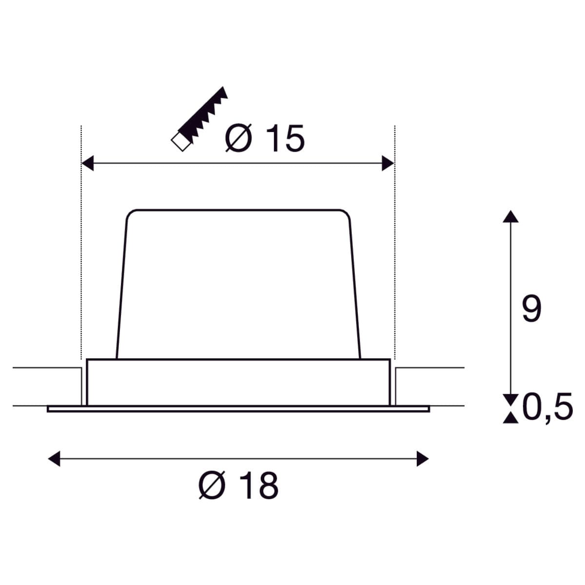 SLV NEW TRIA 1 SET recessed fitting — фото 3