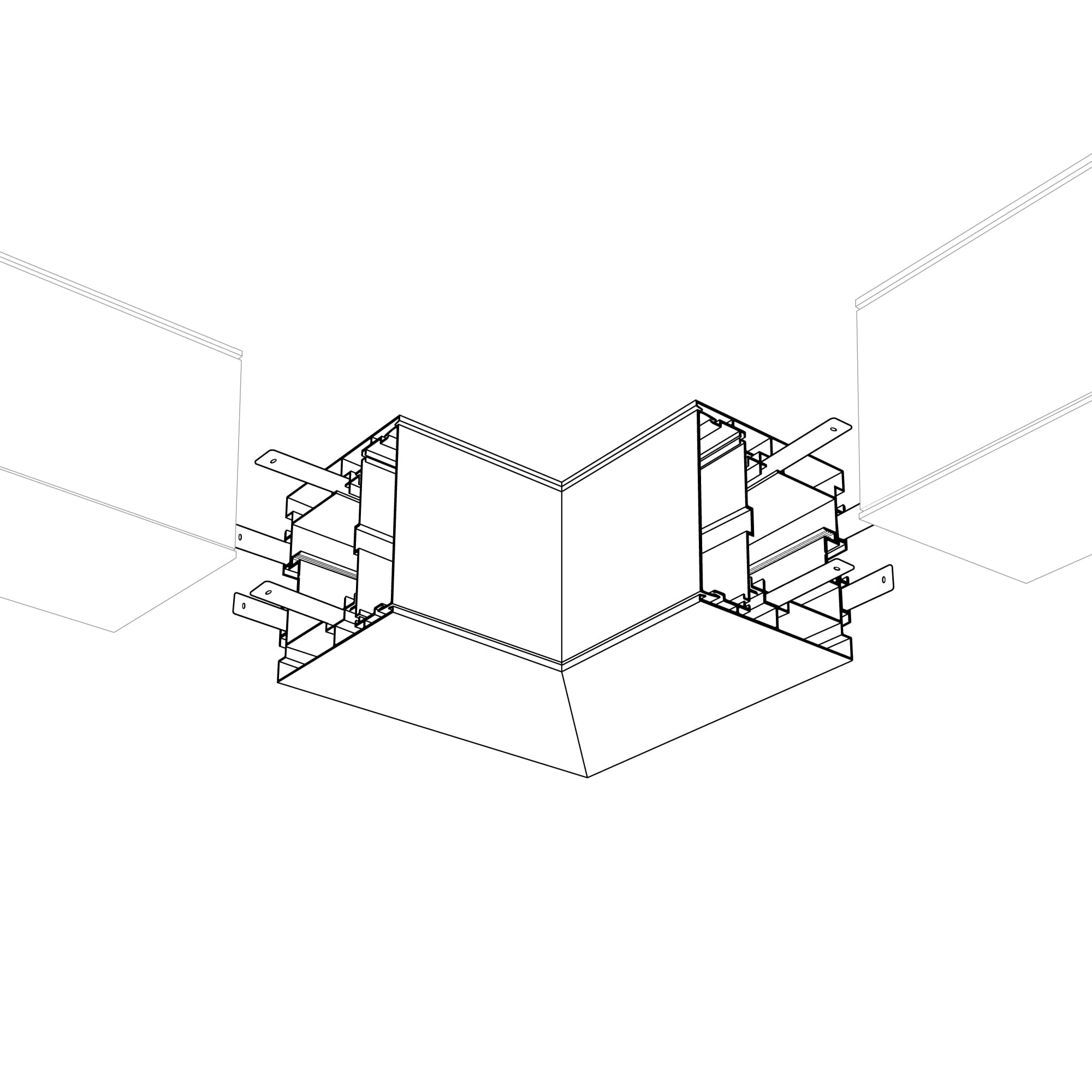 Угол S2-LINE-7977-L90N внутренний (Arlight, Металл) 021262 — фото 2