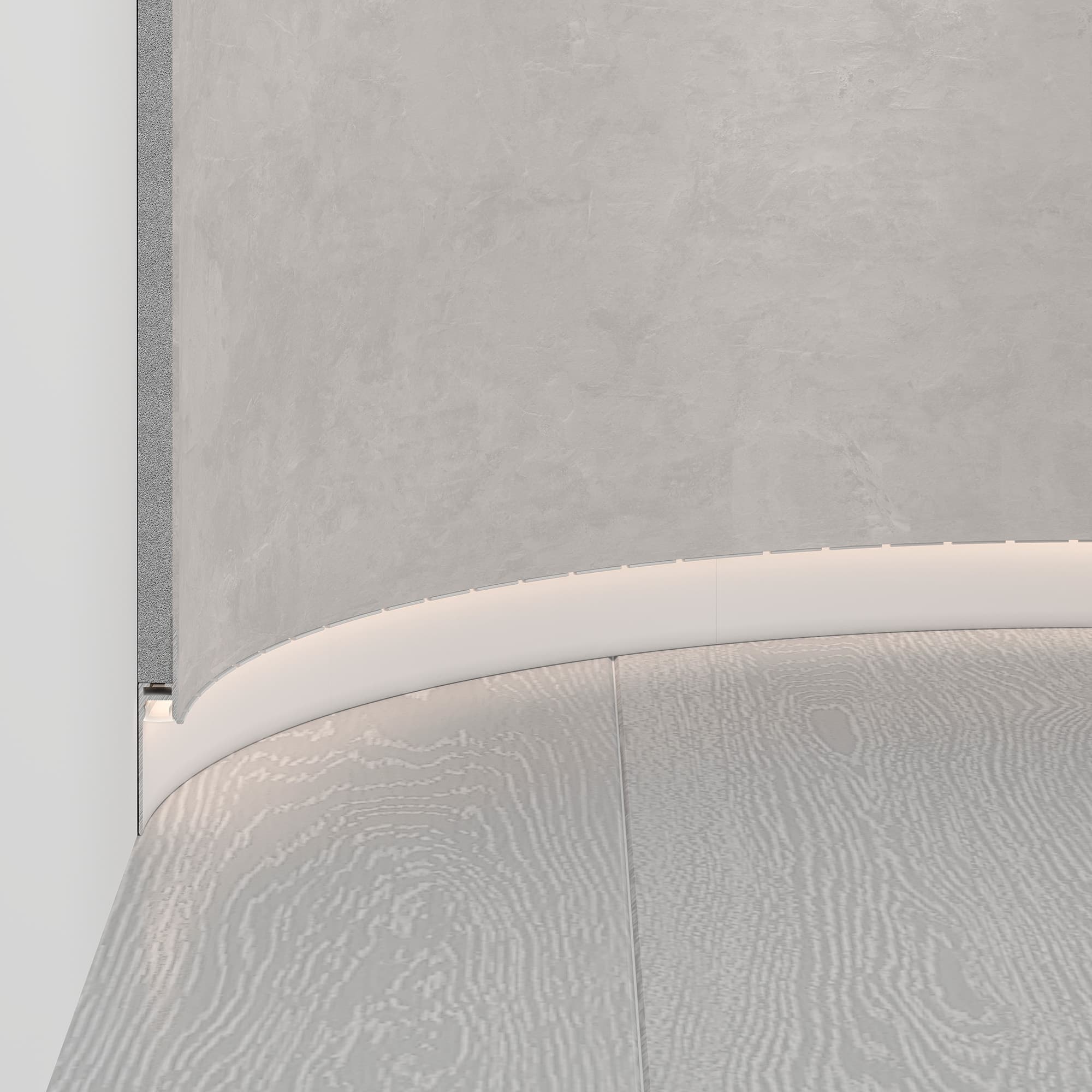 Профиль PLINTUS-FANTOM-BENT-H35-SIDE-2000 WHITE (Arlight, Алюминий) 043675 — фото 4