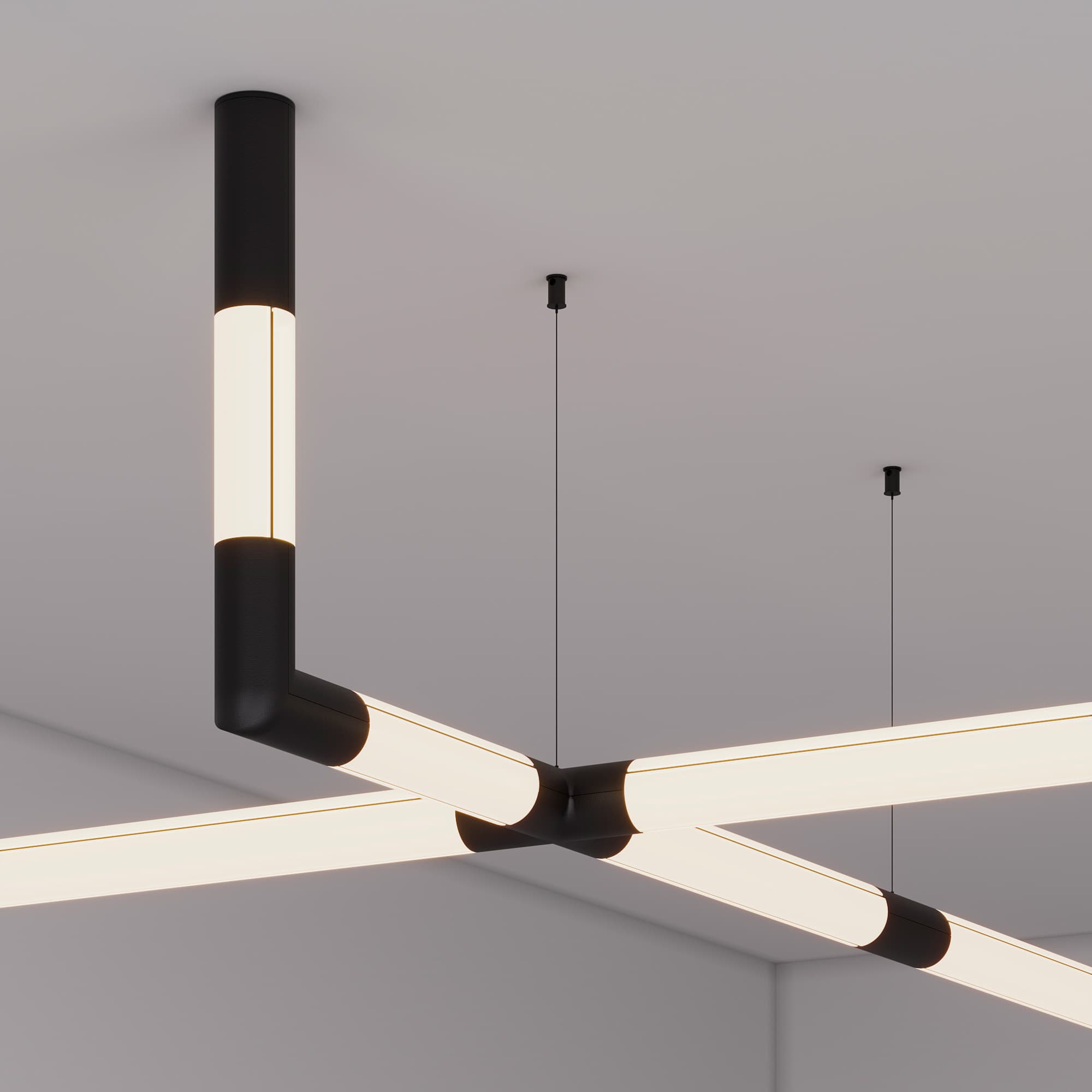 Заглушка ROUND-D36-360 BLACK с отверстием (Arlight, Металл) 050534 — фото 4