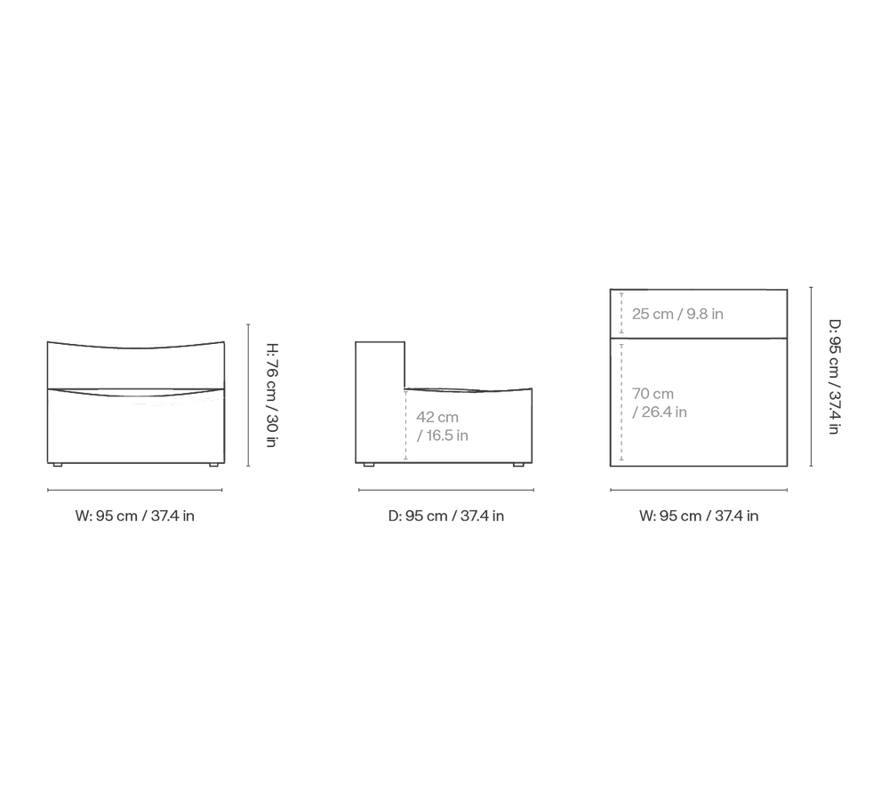 Ferm Living Catena Sofa Center S100 - Louisiana - Sand/Chocolate ferm LIVING — фото 2