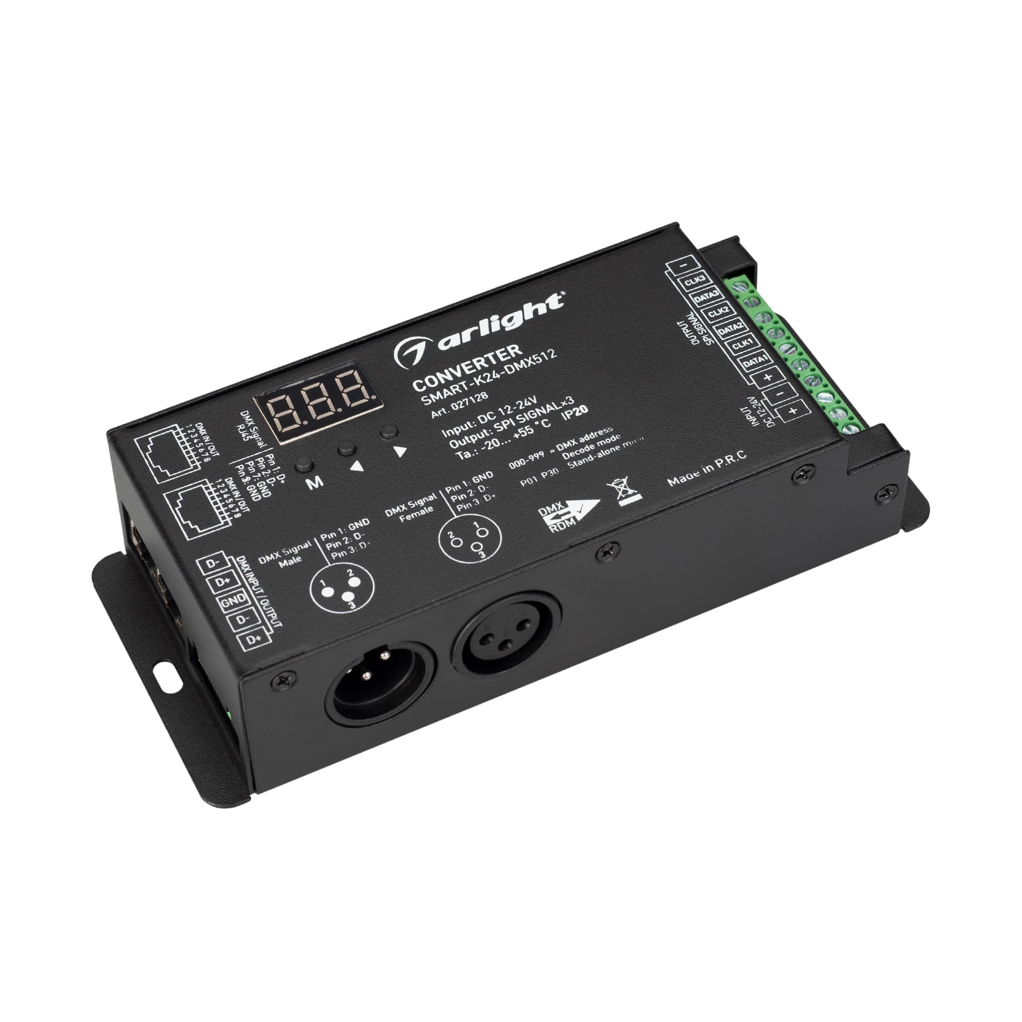 Конвертер SMART-K24-DMX512 (12-24V, SPI, 2.4G) (Arlight, IP20 Металл, 5 лет) 027128 Arlight — фото 1