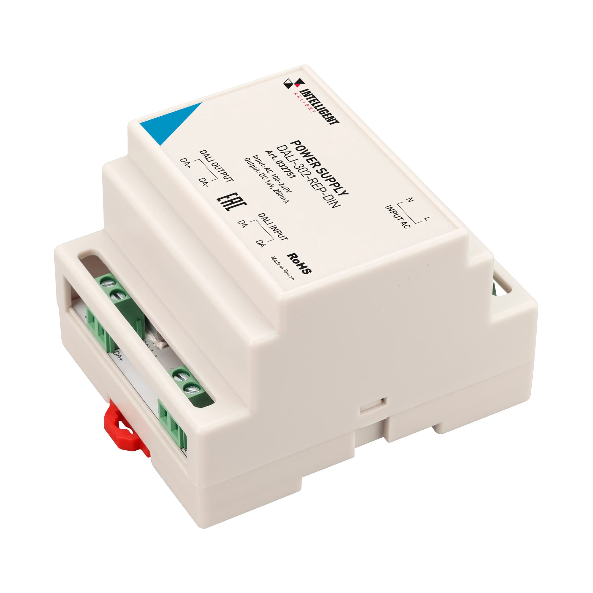 INTELLIGENT ARLIGHT Блок питания шины DALI-302-REP-DIN (230V, 250mA) (IARL, IP20 Пластик, 3 года) 032751