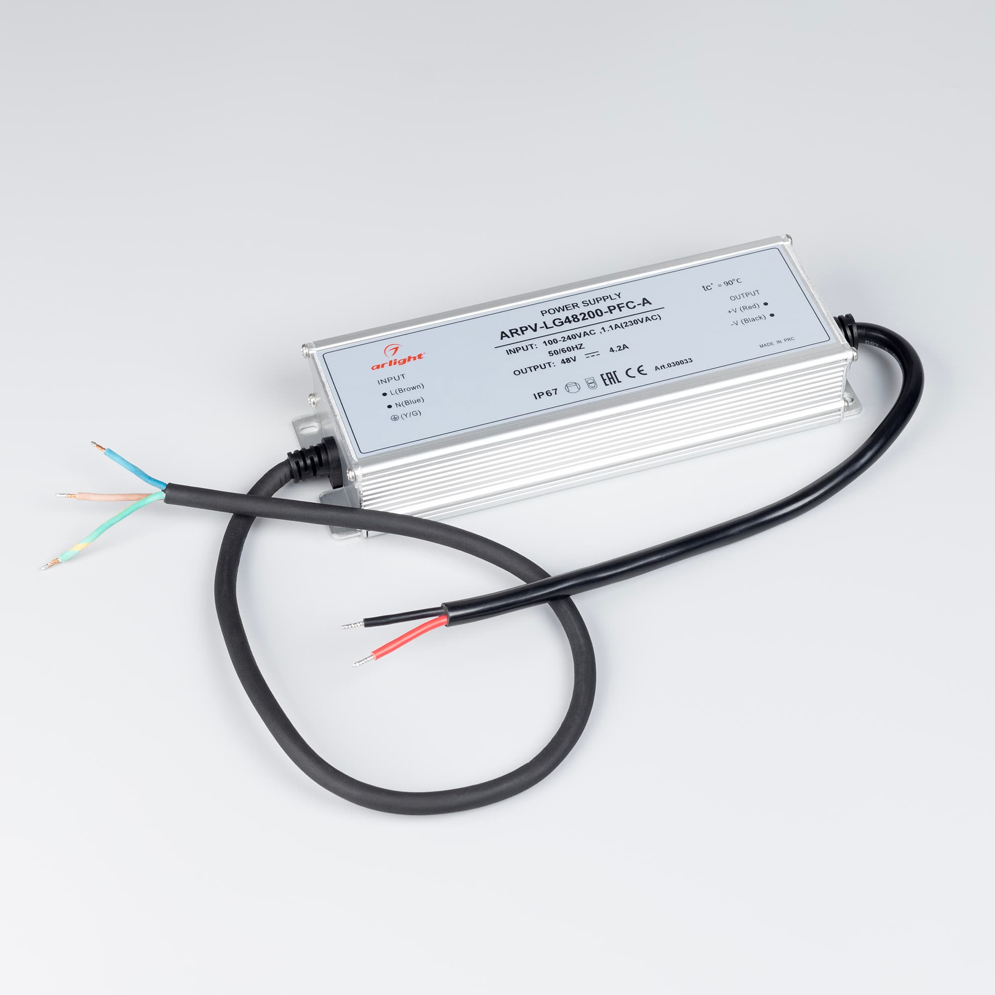Блок питания ARPV-LG48200-PFC-A (48V, 4.2A, 200W) (Arlight, IP67 Металл, 5 лет) 030033 Arlight — фото 2
