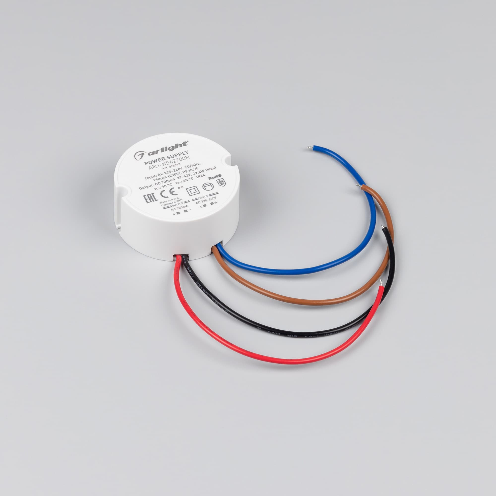 Блок питания ARJ-KE42700R (29W, 700mA, PFC) (Arlight, IP44 Пластик, 5 лет) 028193 Arlight — фото 2