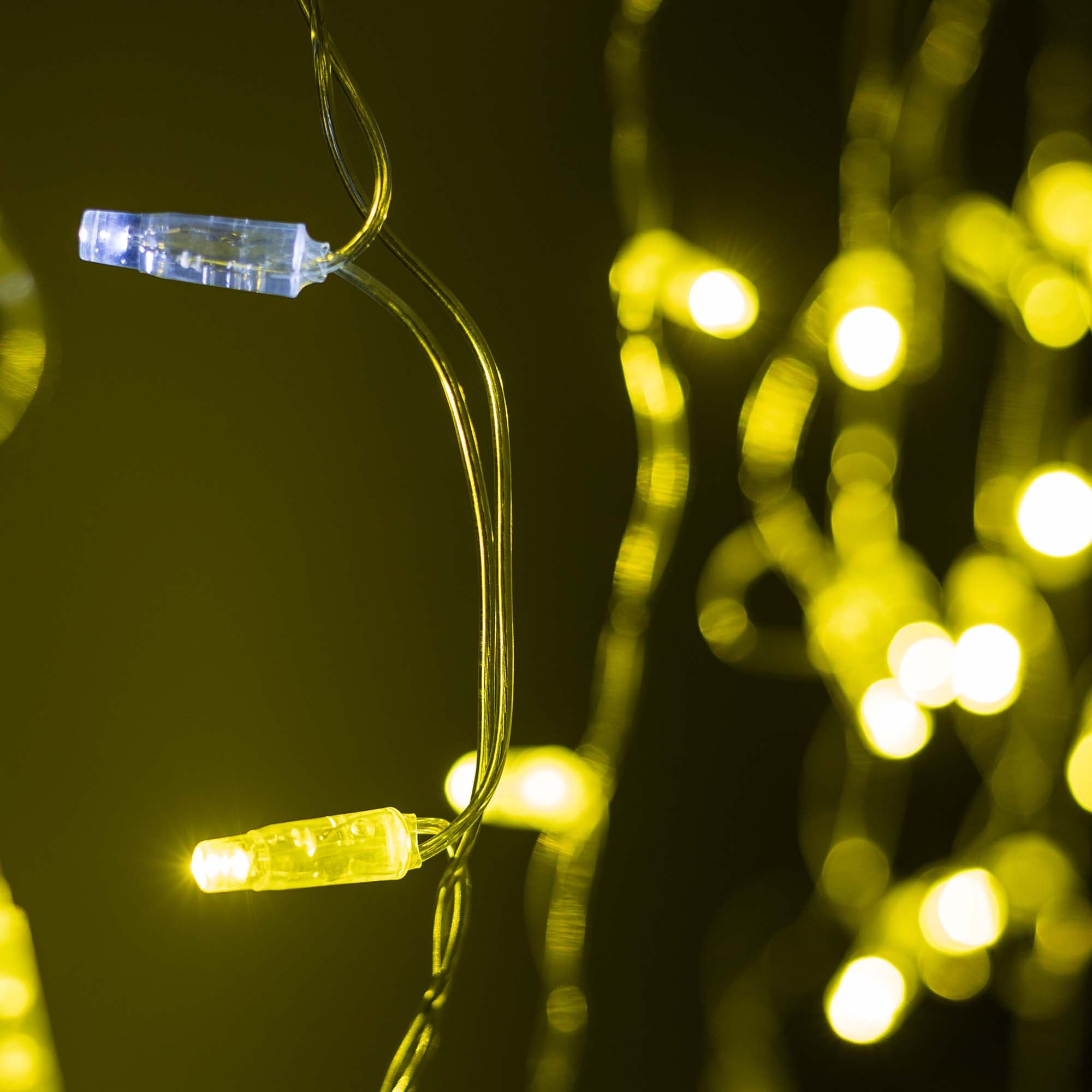 Arlight Светодиодная гирлянда ARD-EDGE-CLASSIC-2400x600-CLEAR-88LED-FLASH Gold (230V, 6W) (Ardecoled, IP65) 031186