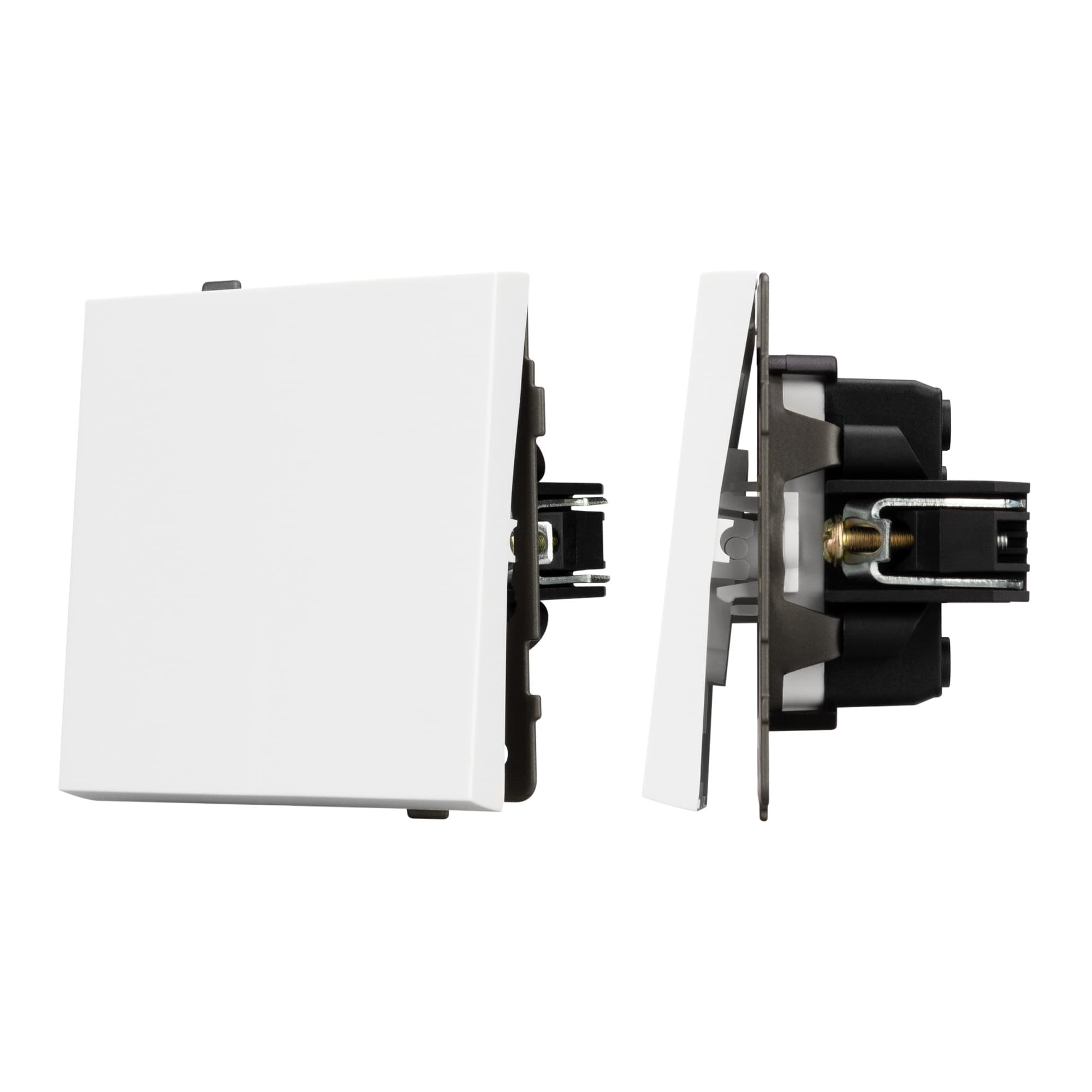 Механизм выключателя одноклавишный проходной SWT-TENDO-MKP1-PL-WH (230V, 10A) (Arlight, Белый) 054148