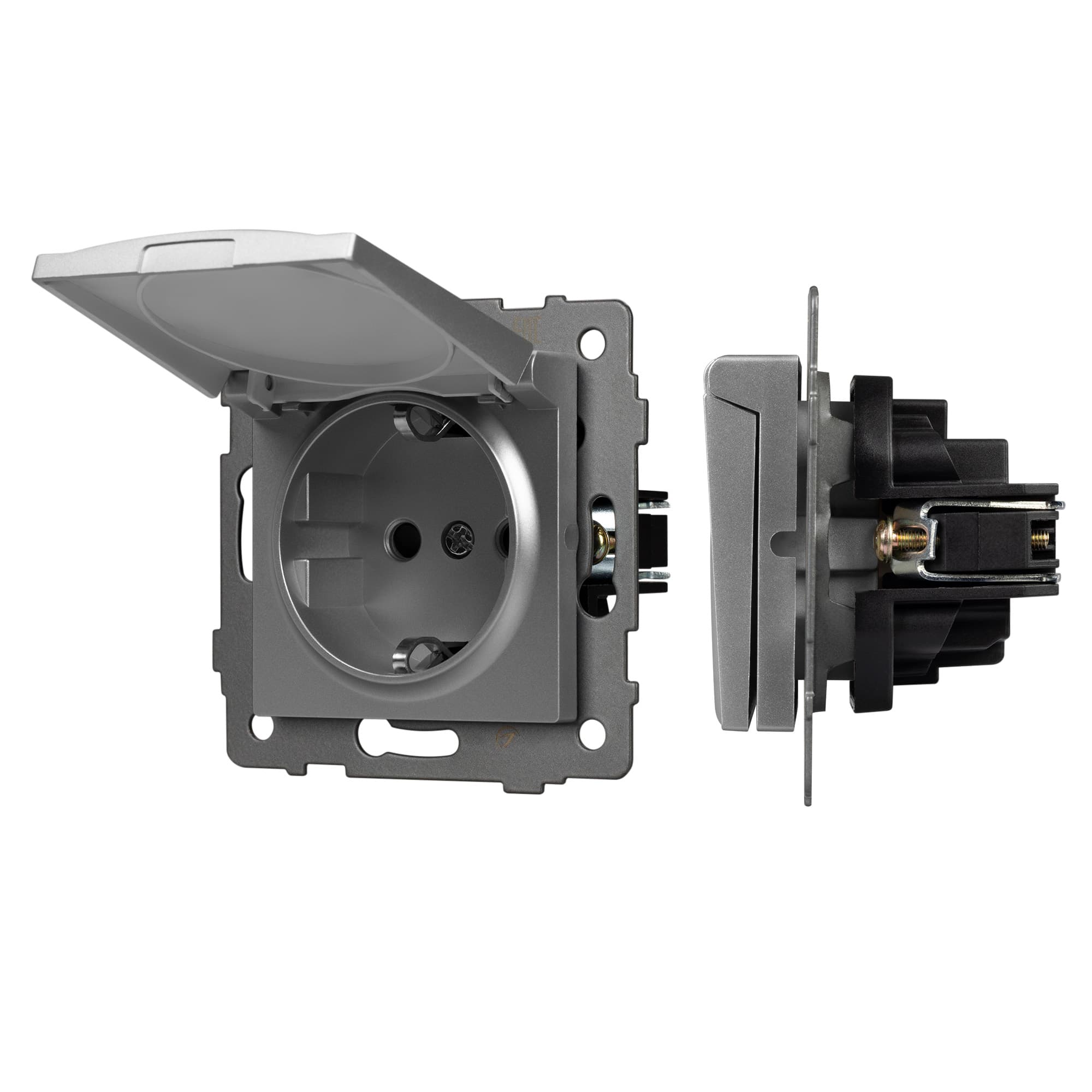 Механизм розетки влагозащищённый SCT-MCP-PL-GR-V (250V, 16A) (Arlight, -) 049836