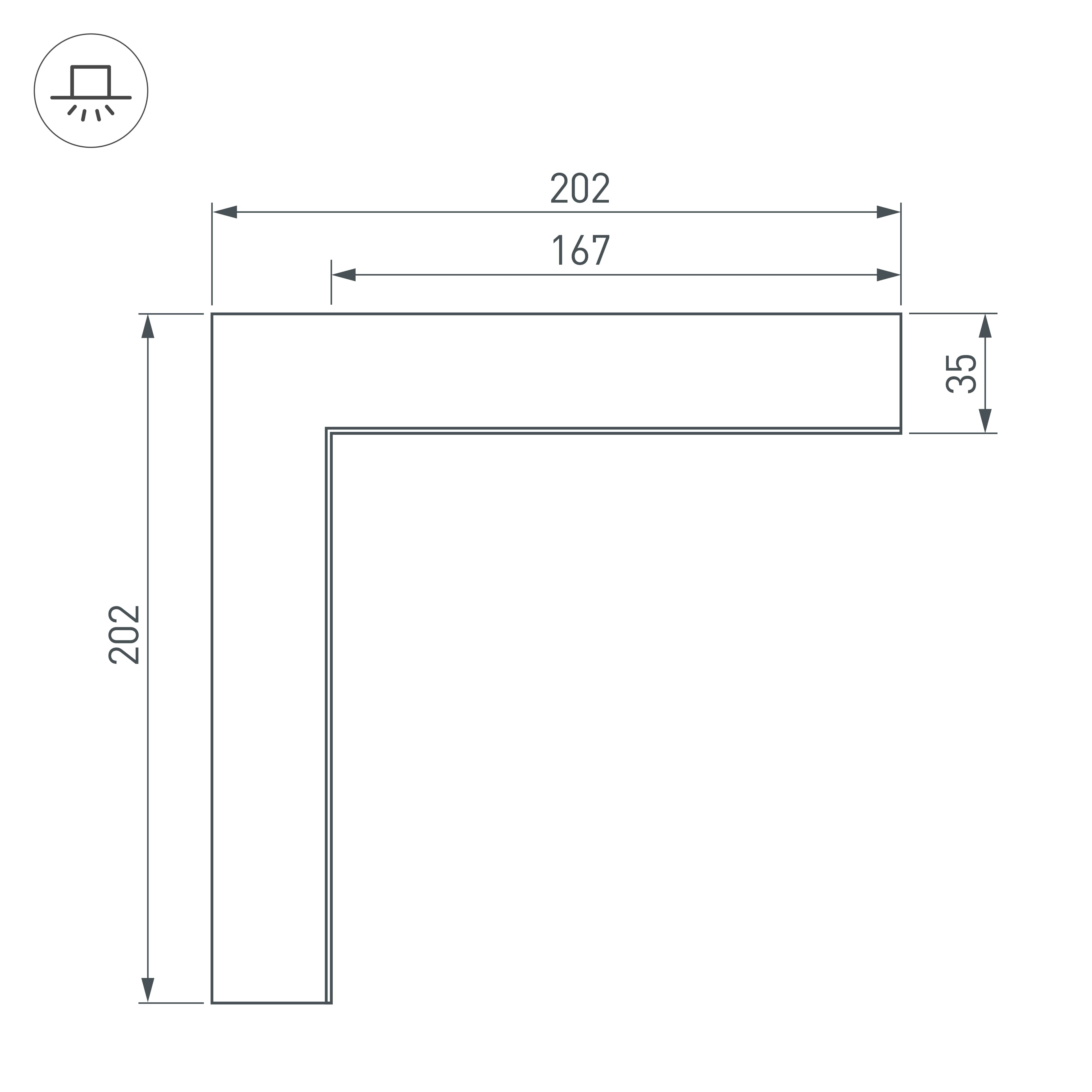 Угол SL-LINIA65-F внутренний (Arlight, Металл) 030124 — фото 3