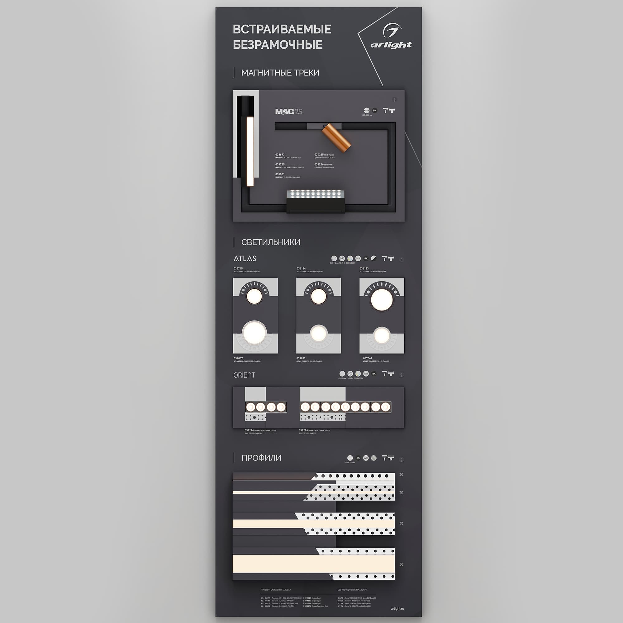 Стенд Безрамочное освещение ARLIGHT-E41-1760х600mm (DB 3мм, пленка, подсветка) (Arlight, -) 040284
