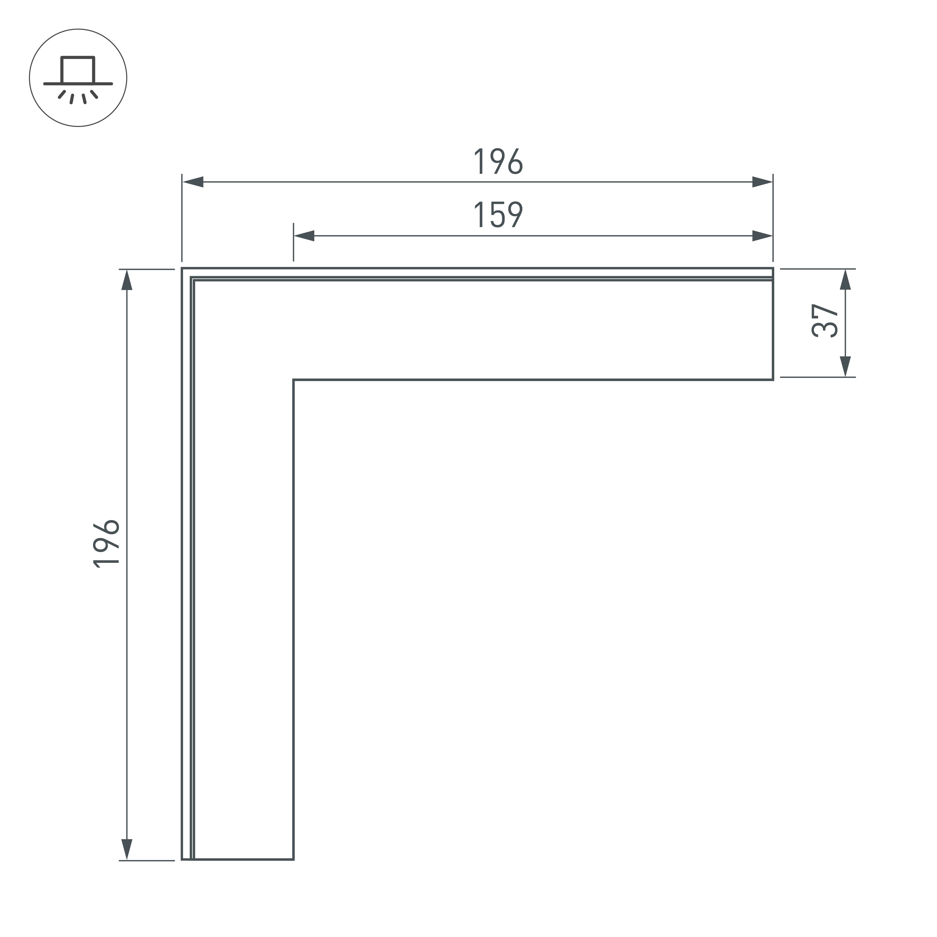 Угол SL-LINIA32-FANTOM внешний (Arlight, Металл) 030096 — фото 3