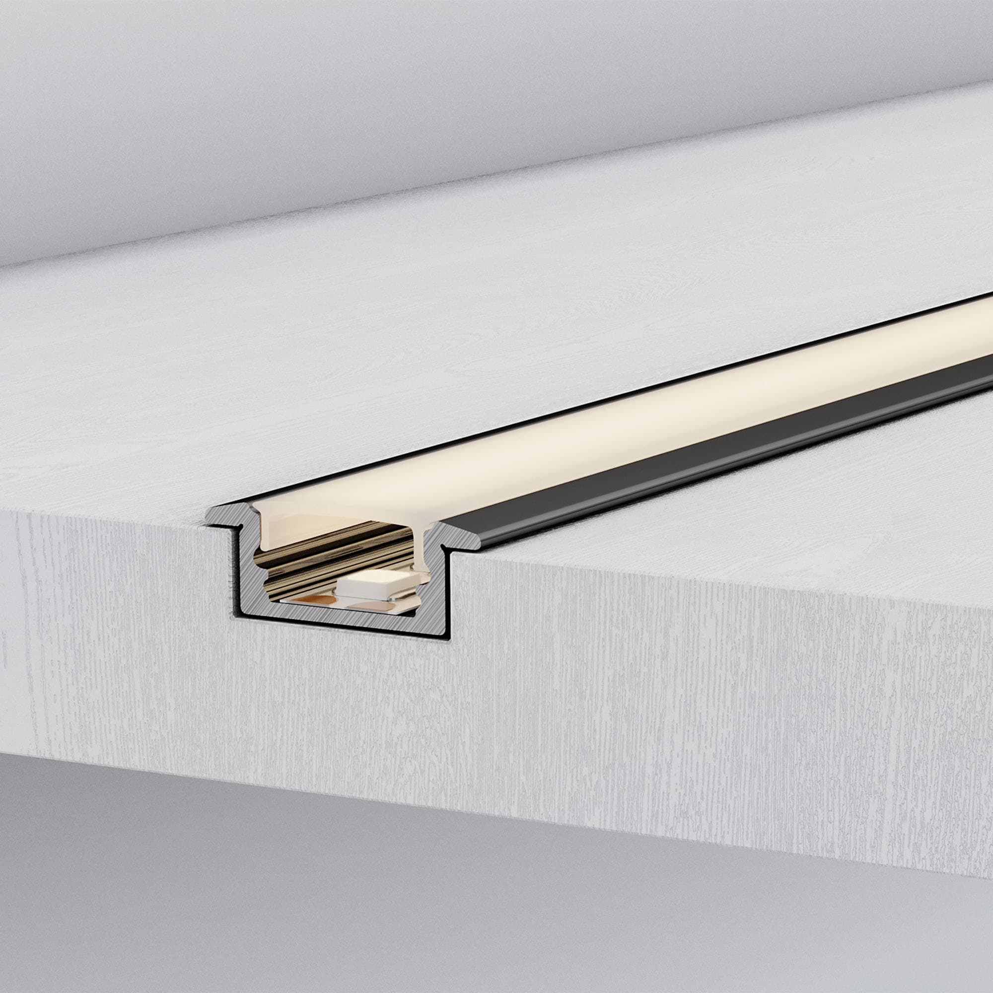 Профиль LINE-2308-F-2000 ANOD GOLD (Arlight, Алюминий) 039989 — фото 4