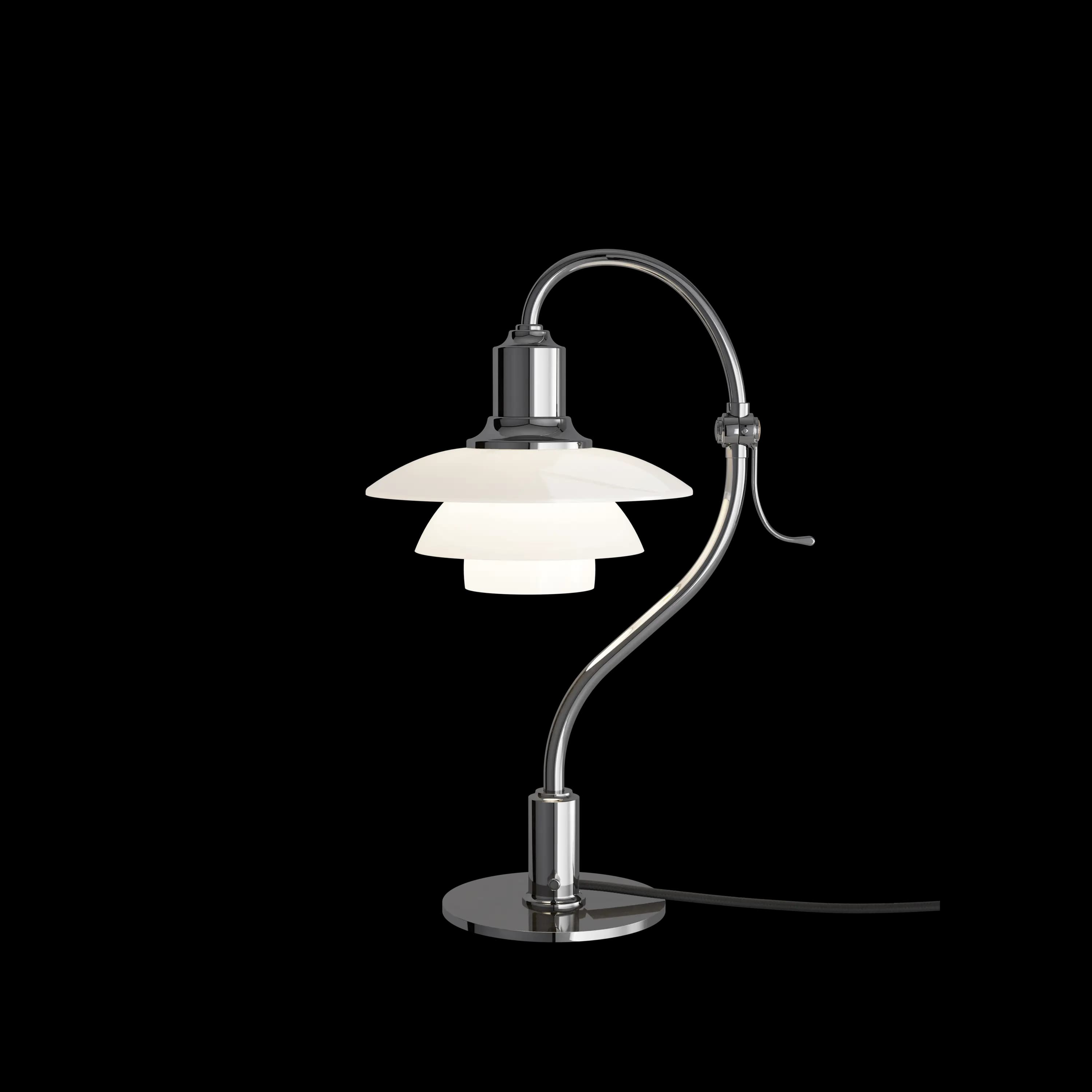 Louis Poulsen PH 2/2 Question Mark Chrome Table Lamp Chrome plated/glossy opal glass — фото 1