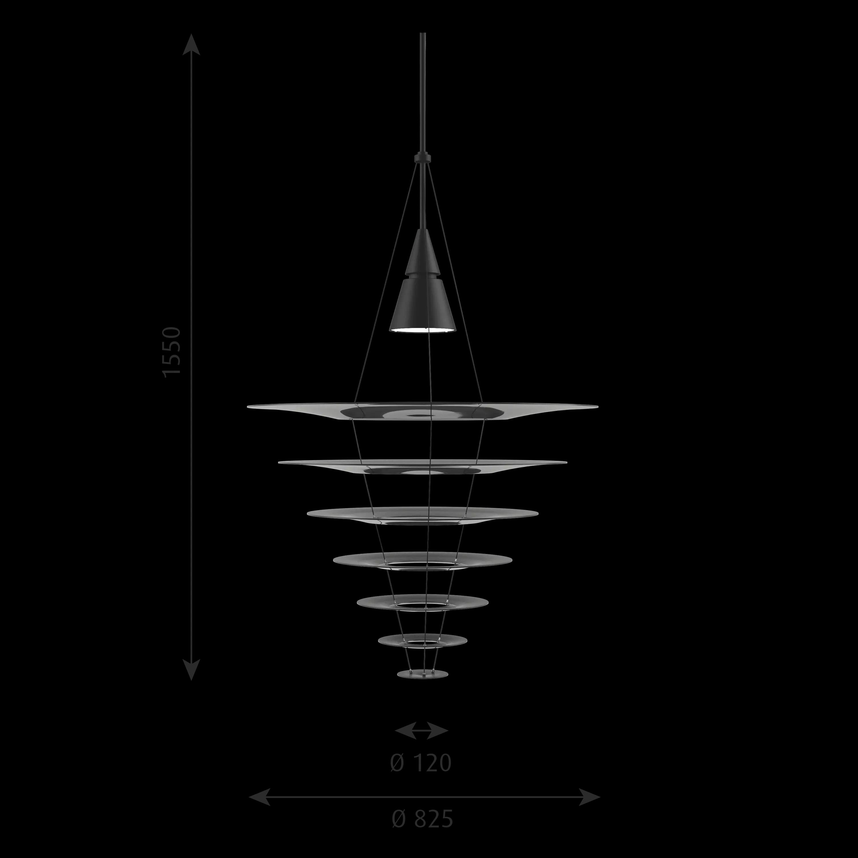 Louis Poulsen Enigma Pendant Black Ø 825 — фото 3