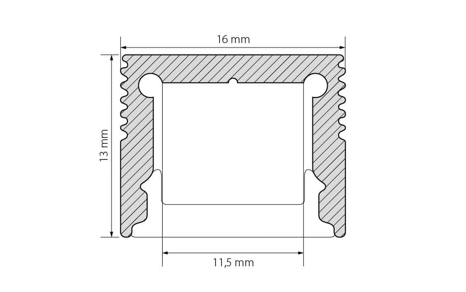 Профиль с экраном SL-SLIM-H13-2500 ANOD+OPAL (Arlight, Металл) 020459 — фото 2