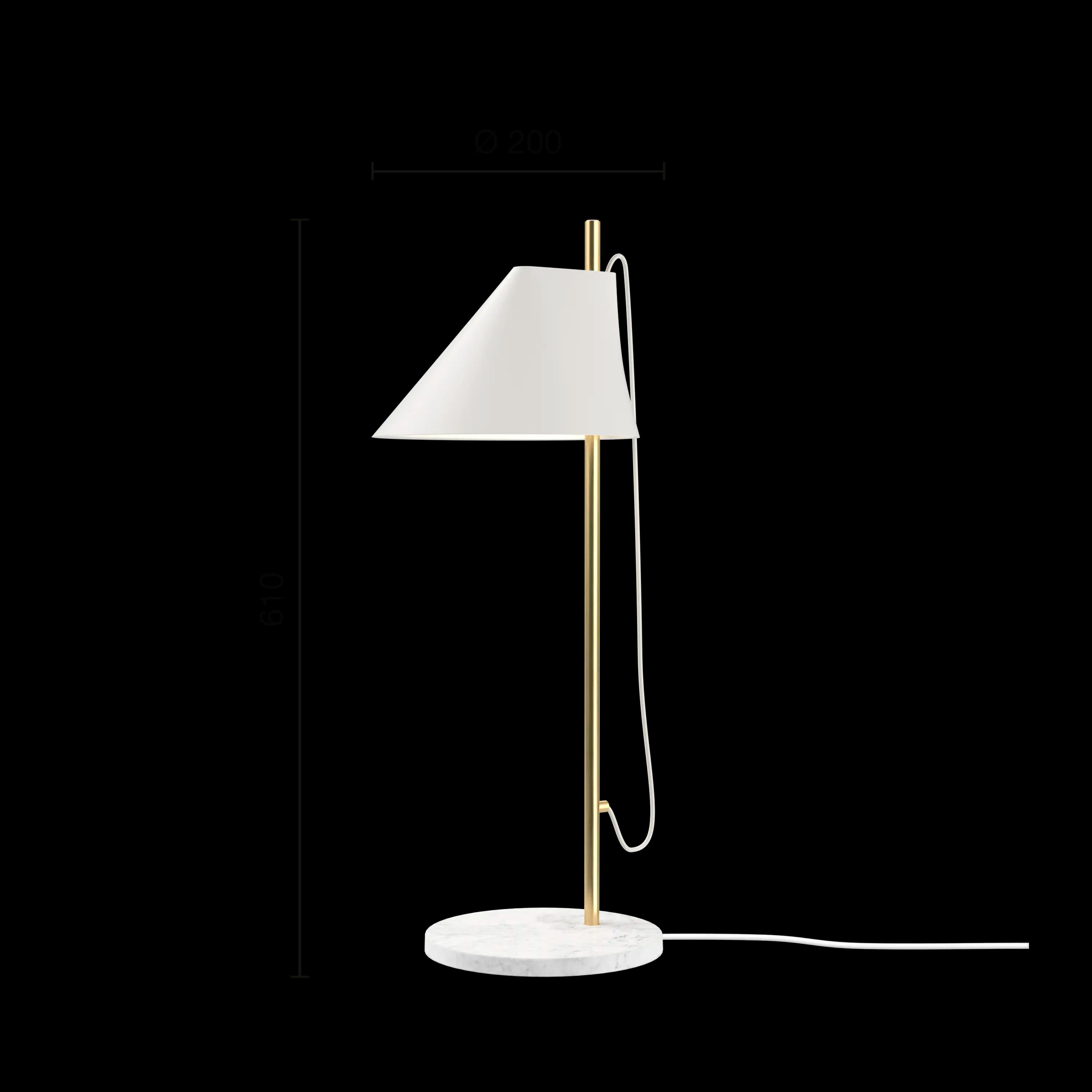 Louis Poulsen Yuh Table Lamp Brass/white — фото 3