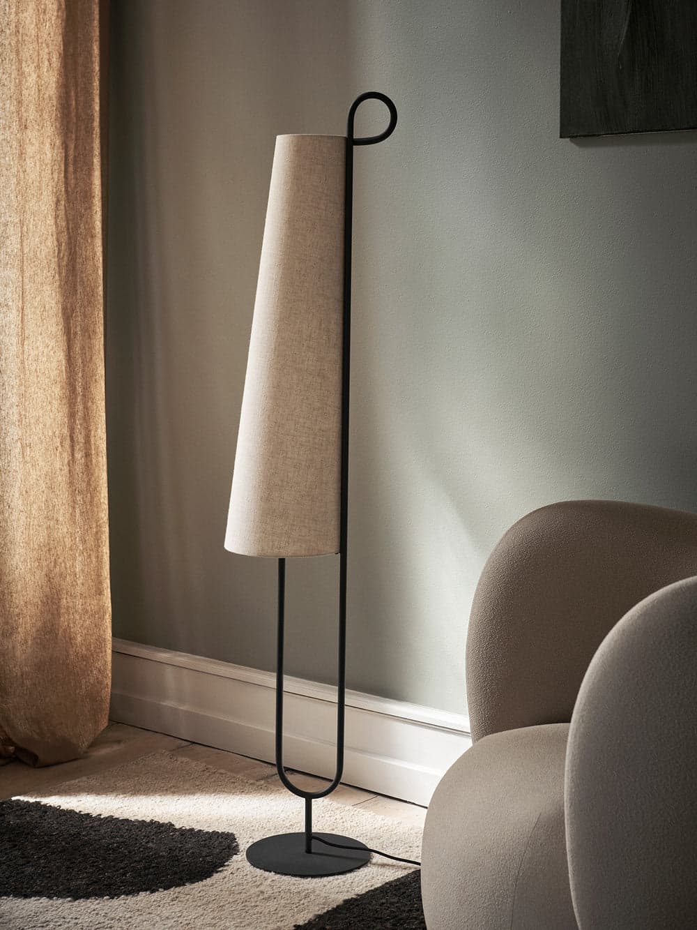 Ferm Living Ancora Floor Lamp - Black/Natural ferm LIVING — фото 5