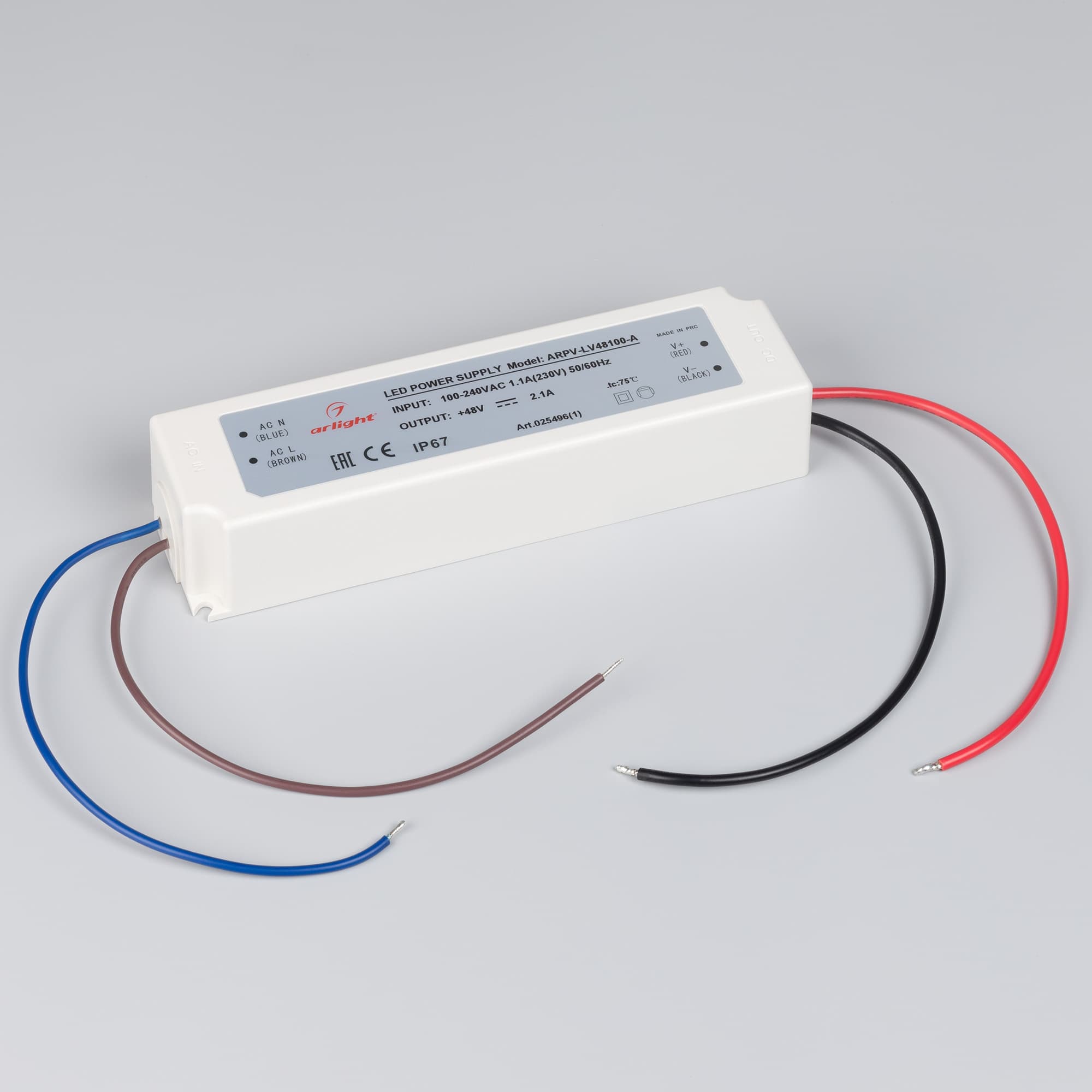 Блок питания ARPV-LV48100-A (48V, 2.1A, 100W) (Arlight, IP67 Пластик, 3 года) 025496(1) Arlight — фото 2