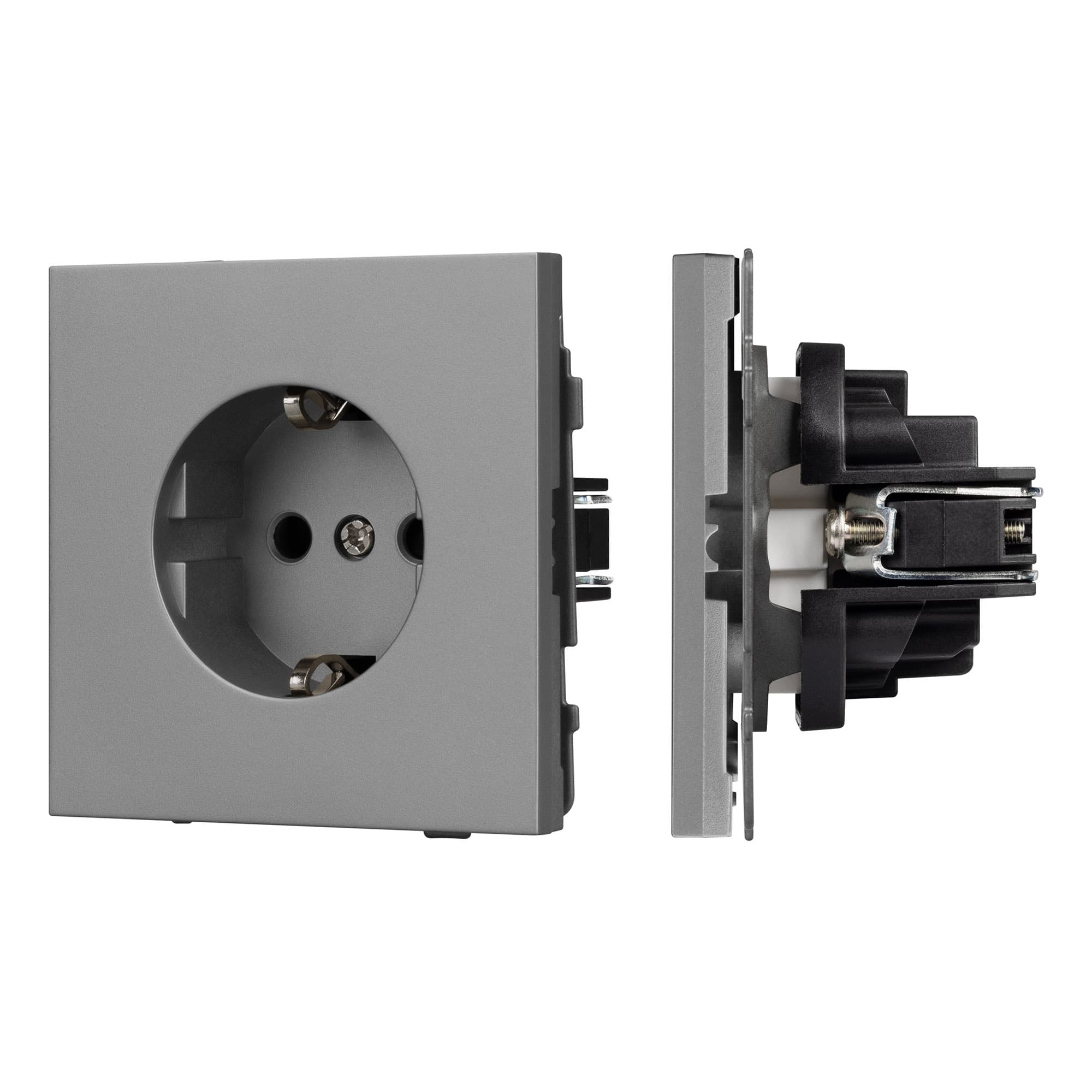 Механизм электрической розетки SCT-TENDO-MEU1-PL-GR (230V, 16A) (Arlight, Графитовый) 054080