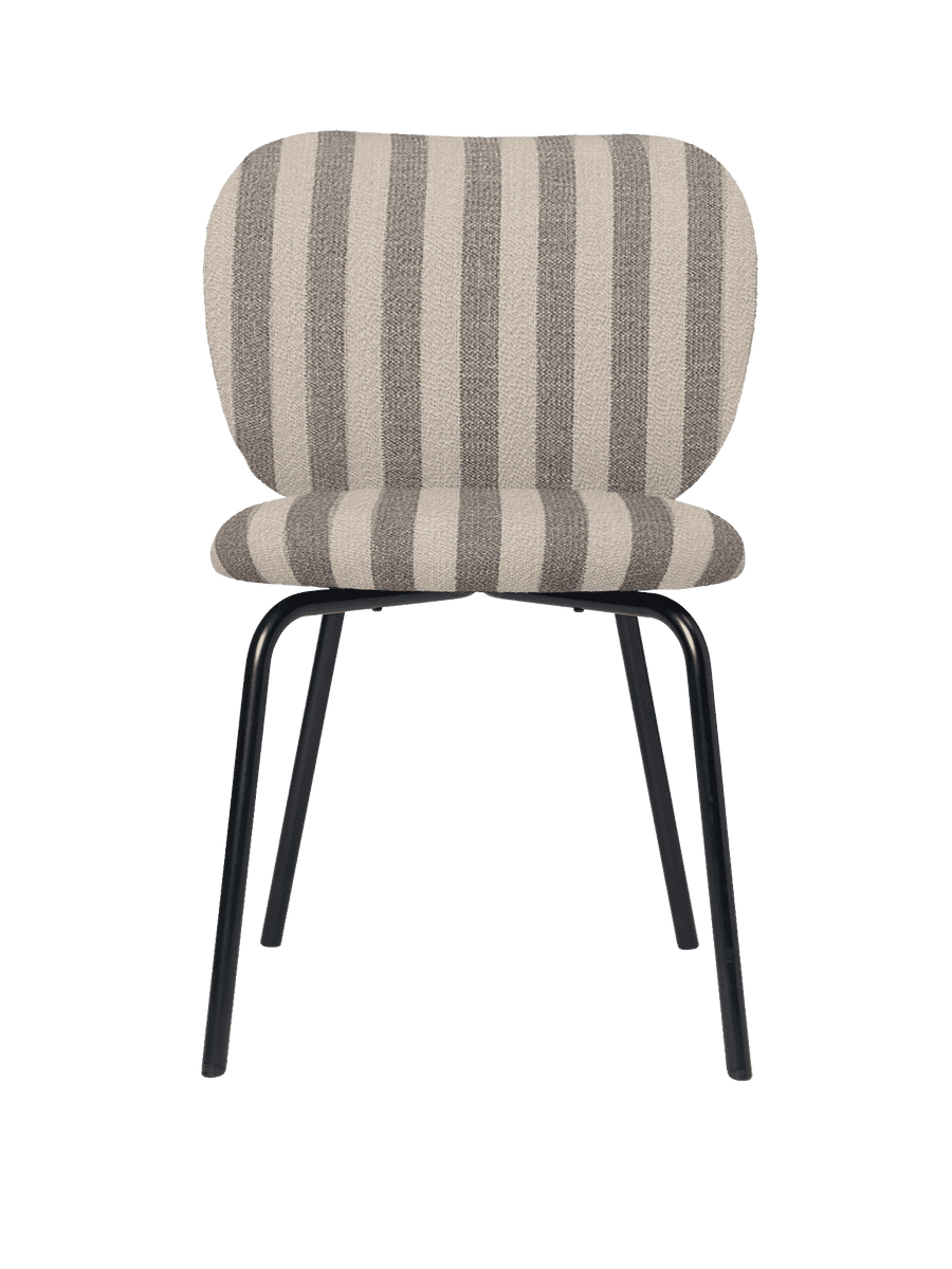Ferm Living Rico Chair - Black - Louisiana - Sand/Off-White