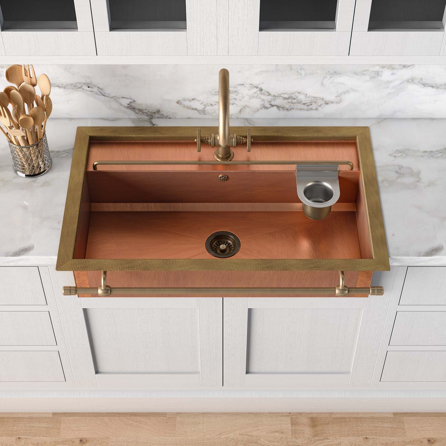 RESTART Полупотопленная прямоугольная раковина со ступенькой — фото 4