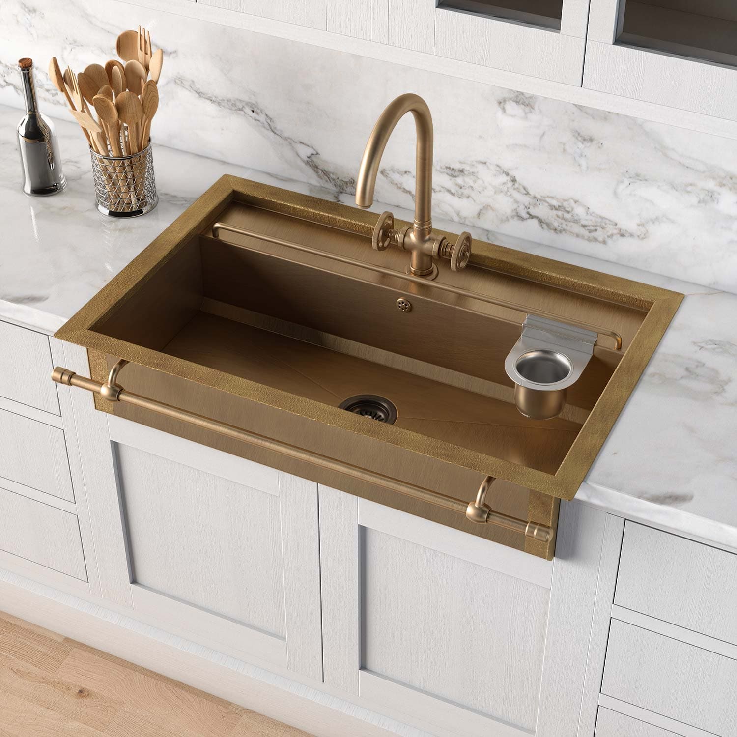 RESTART Полупотопленная прямоугольная раковина со ступенькой — фото 6