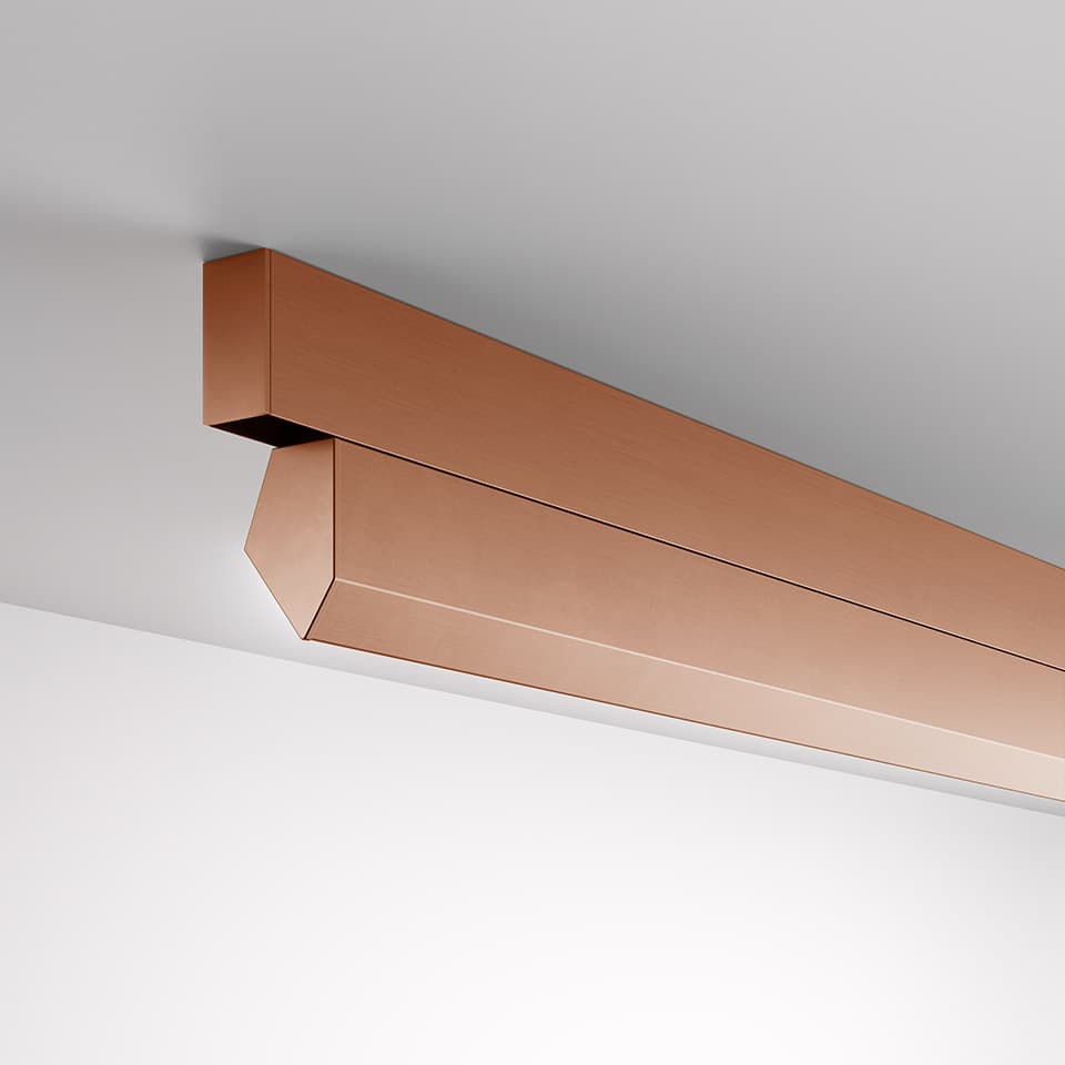 Бра Artemide A.24, настенный заливающий, 1200, 3000K, шлифованный медь, шлифованная медь — фото 3