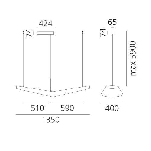 Подвесной светильник Artemide Mouette Symmetric, Cable length 5900 мм, DALI, белый опаловый — фото 4