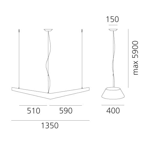 Подвесной светильник Artemide Mouette Symmetric, Cable length 5900 мм, без диммирования, белый опаловый — фото 4