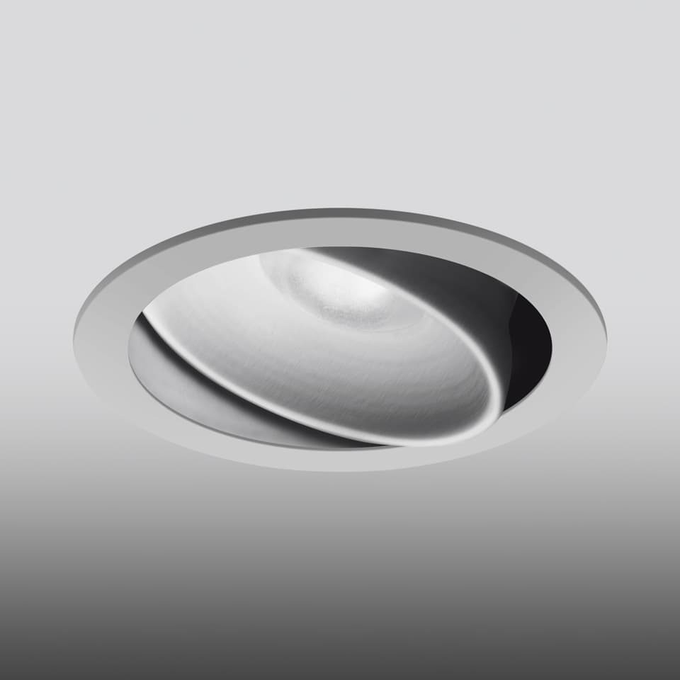 Настольная лампа Artemide Parabola 100, круглый, поворотный, 64°, 3000K, серебристый — фото 3