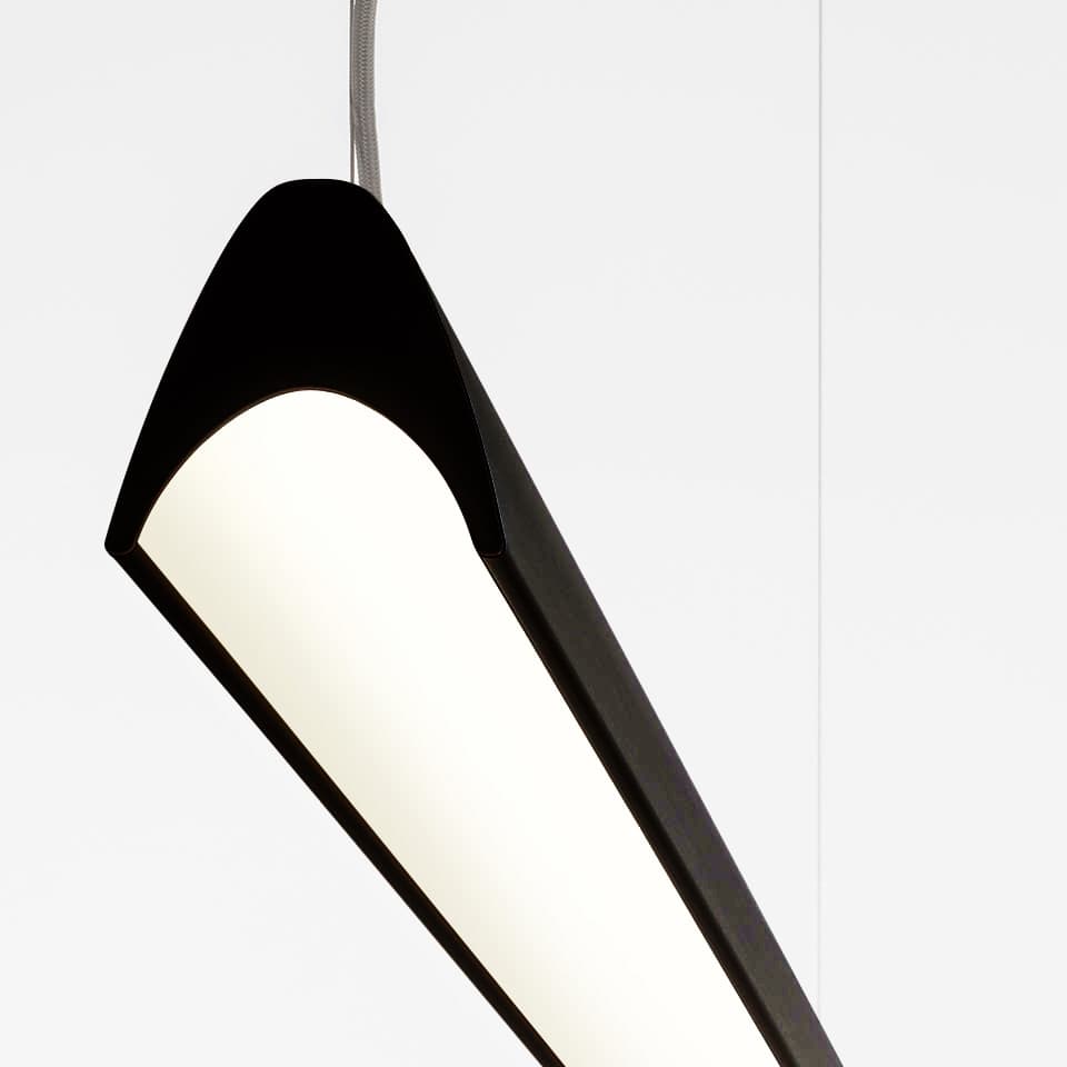 Подвесной светильник Artemide Series Y, Diffuse прямой свет, 4000K, без диммирования, чёрный — фото 3