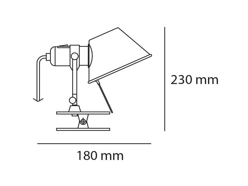 Бра Artemide Tolomeo Pinza LED, алюминий, 3000K — фото 4