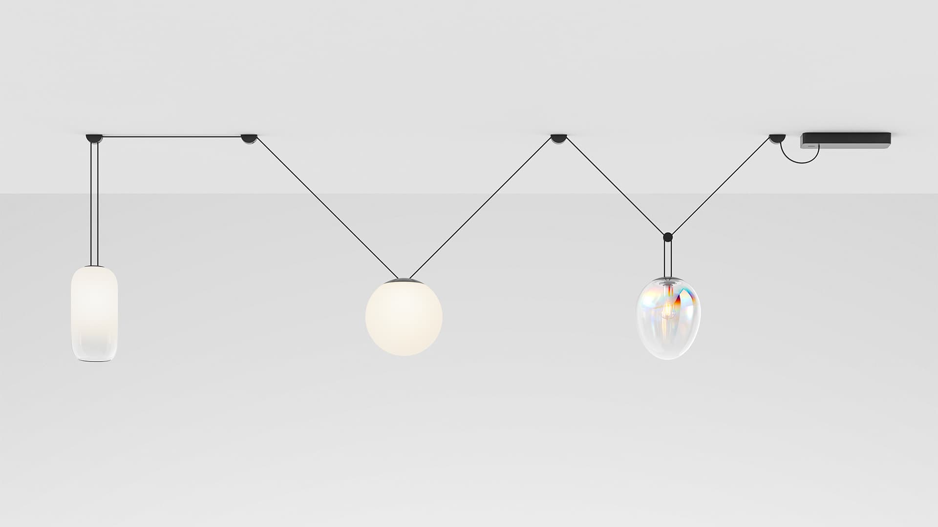Подвесной светильник Artemide Funivia с вилкой, Stellar Nebula 30 рассеиватель — фото 1