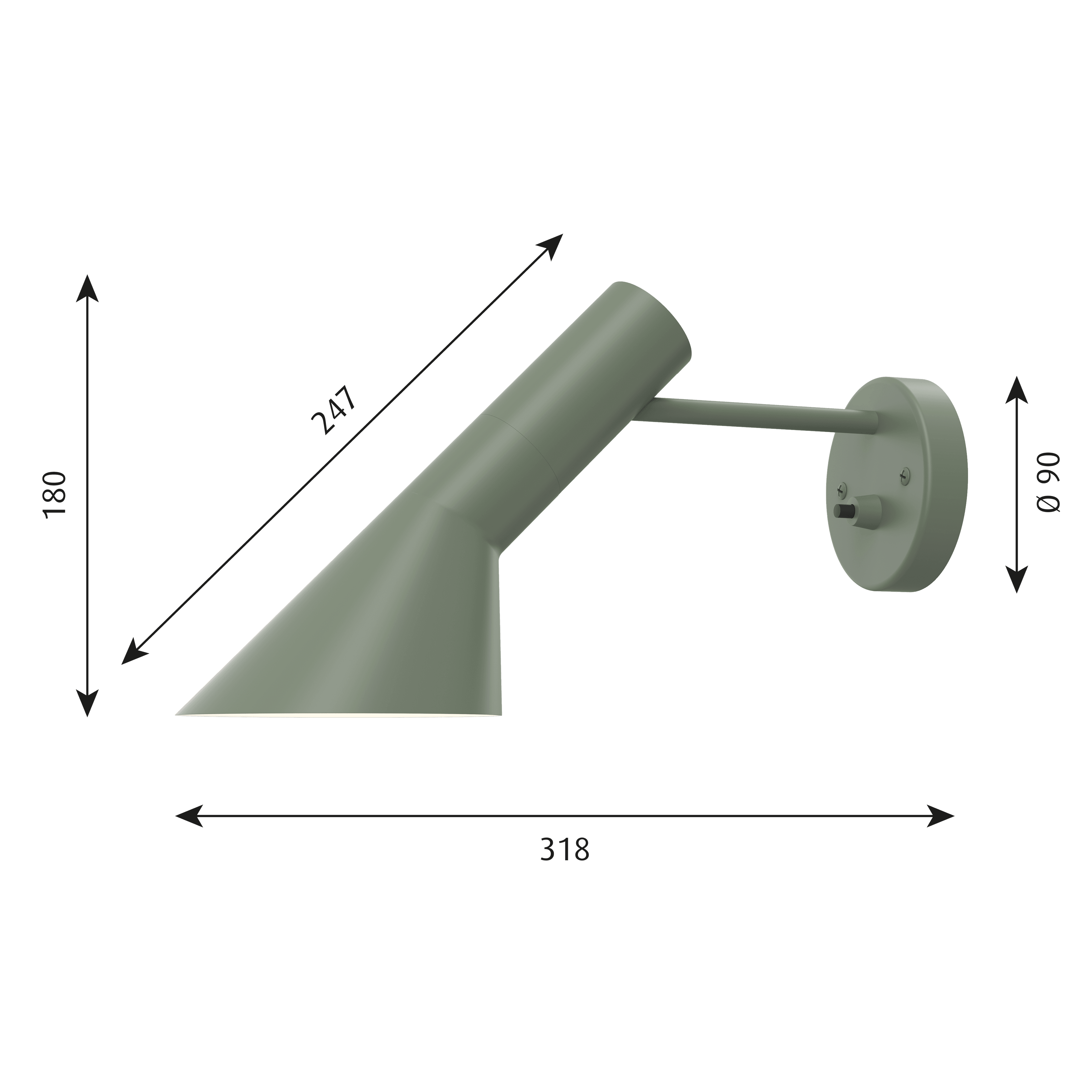 Louis Poulsen AJ Wall Lamp Pale petroleum — фото 2
