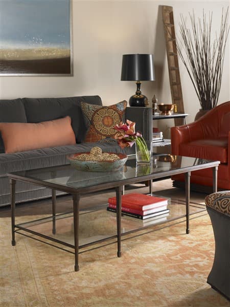 Коктельный столик Vanguard Furniture Hardin Cocktail Table / Glass Top — фото 4